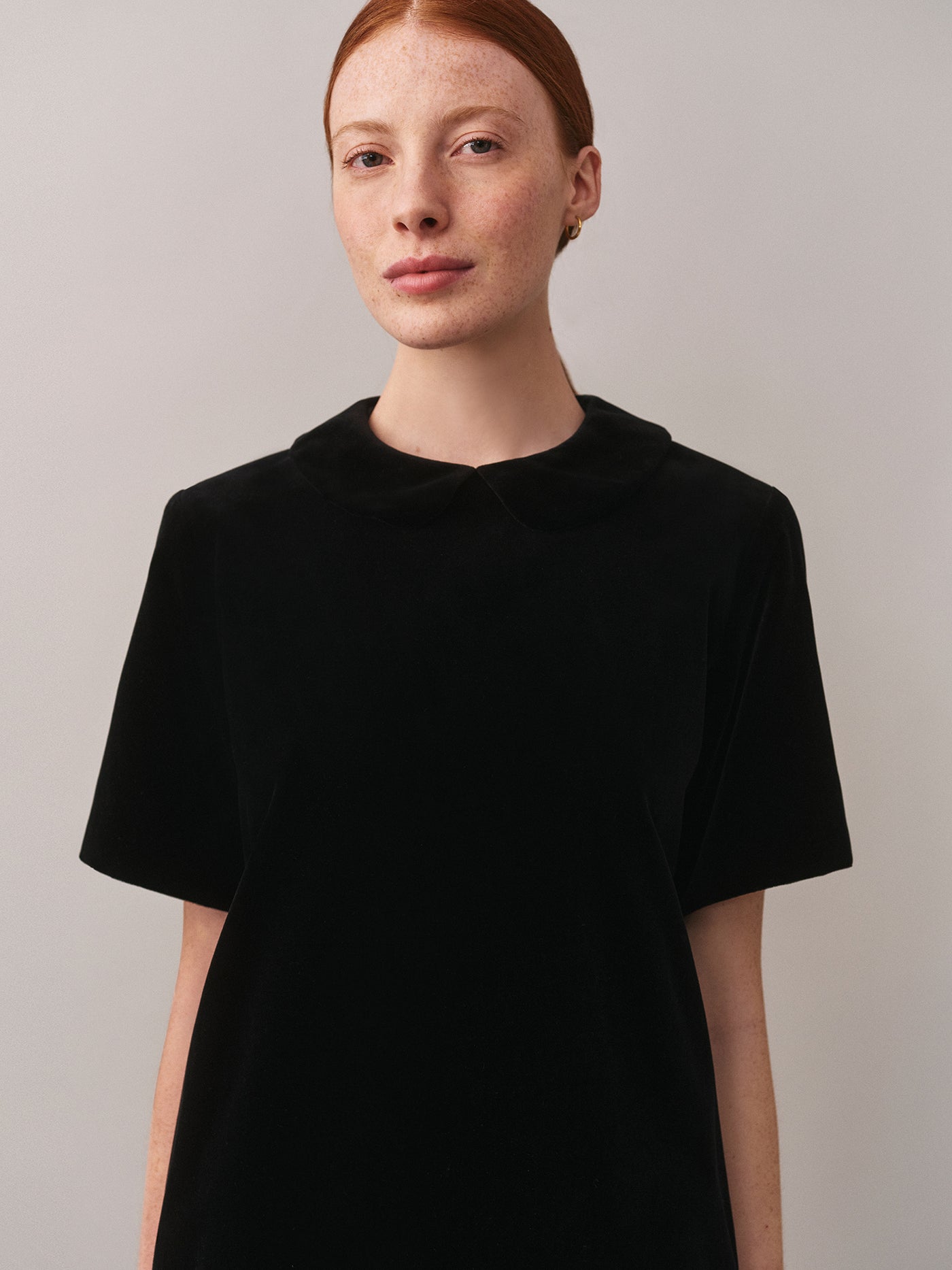 Jibel dress in organic cotton velvet