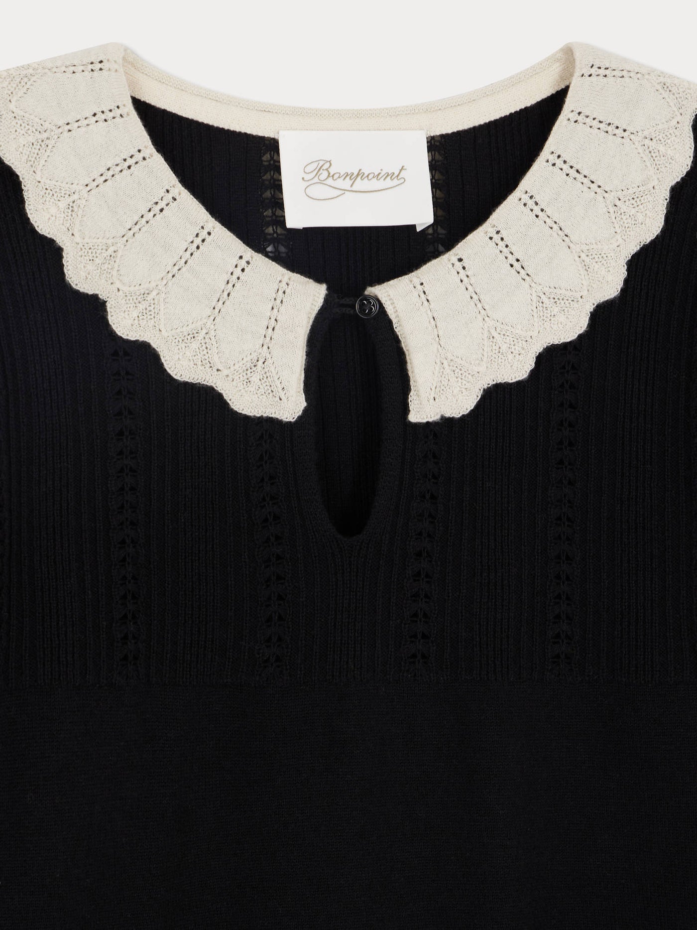 Jimina sweater with wool and silk collar