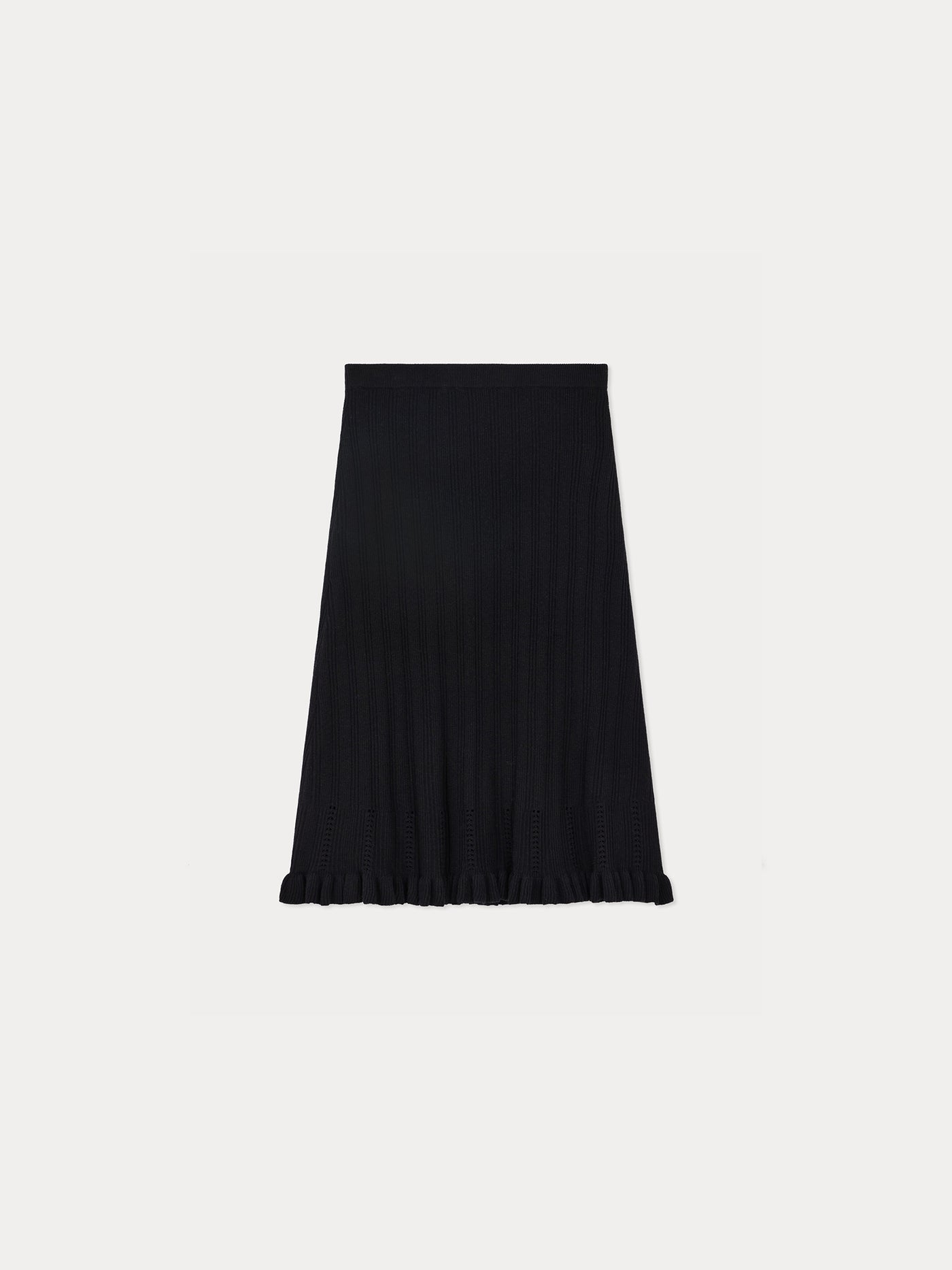 Jylsa wool and cashmere ruffled skirt
