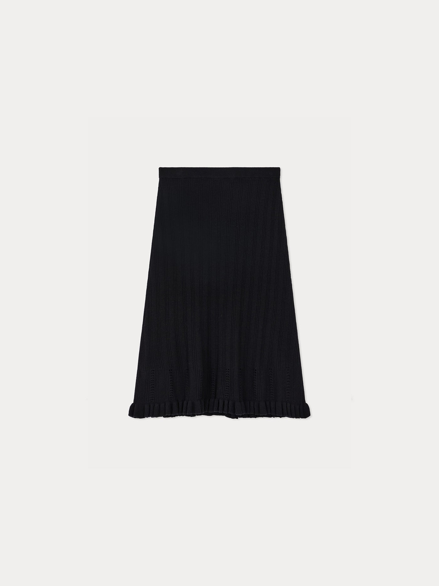 Jylsa wool and cashmere ruffled skirt