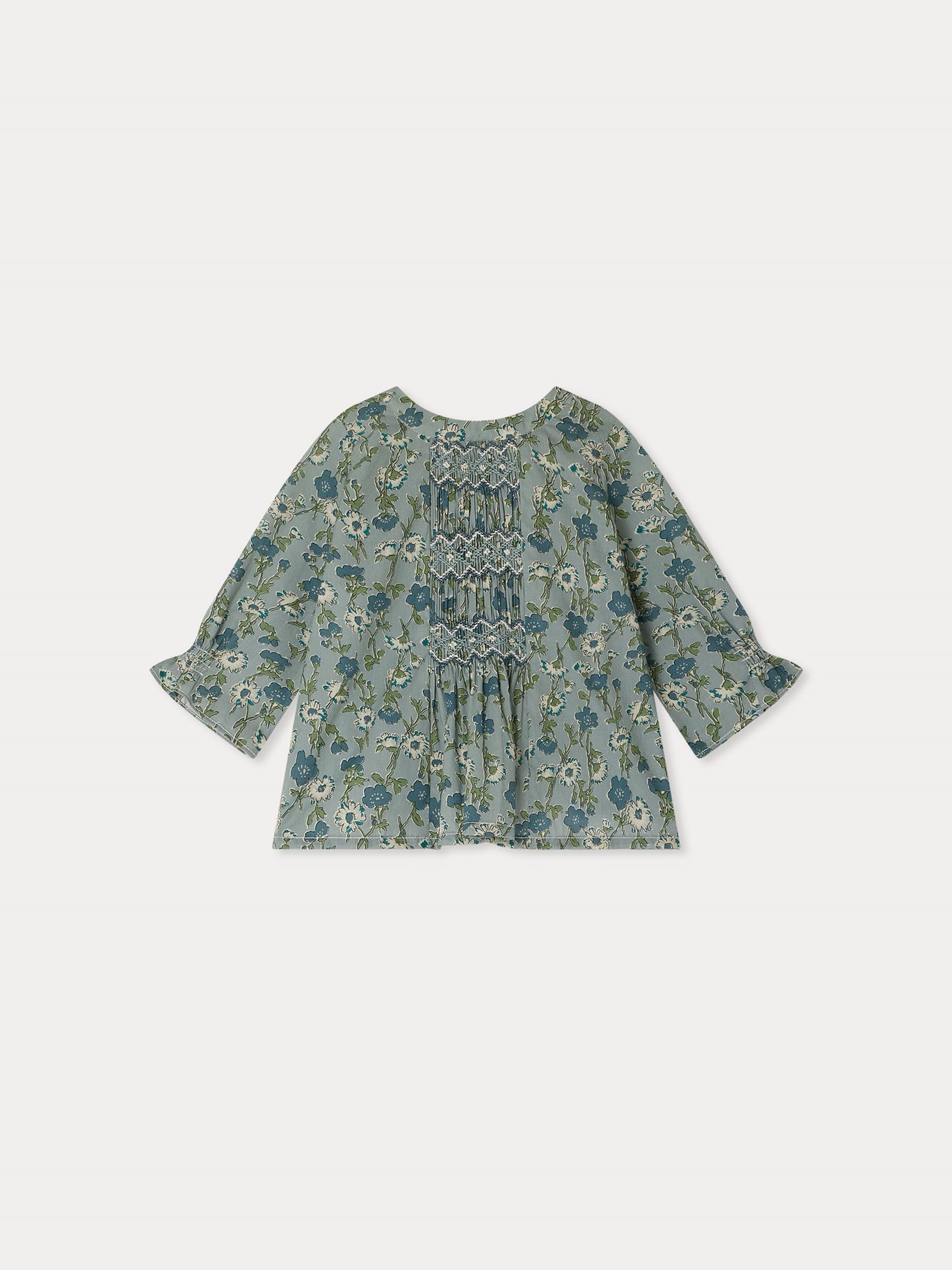 Blissi smocked blouse in Liberty fabric in organic cotton