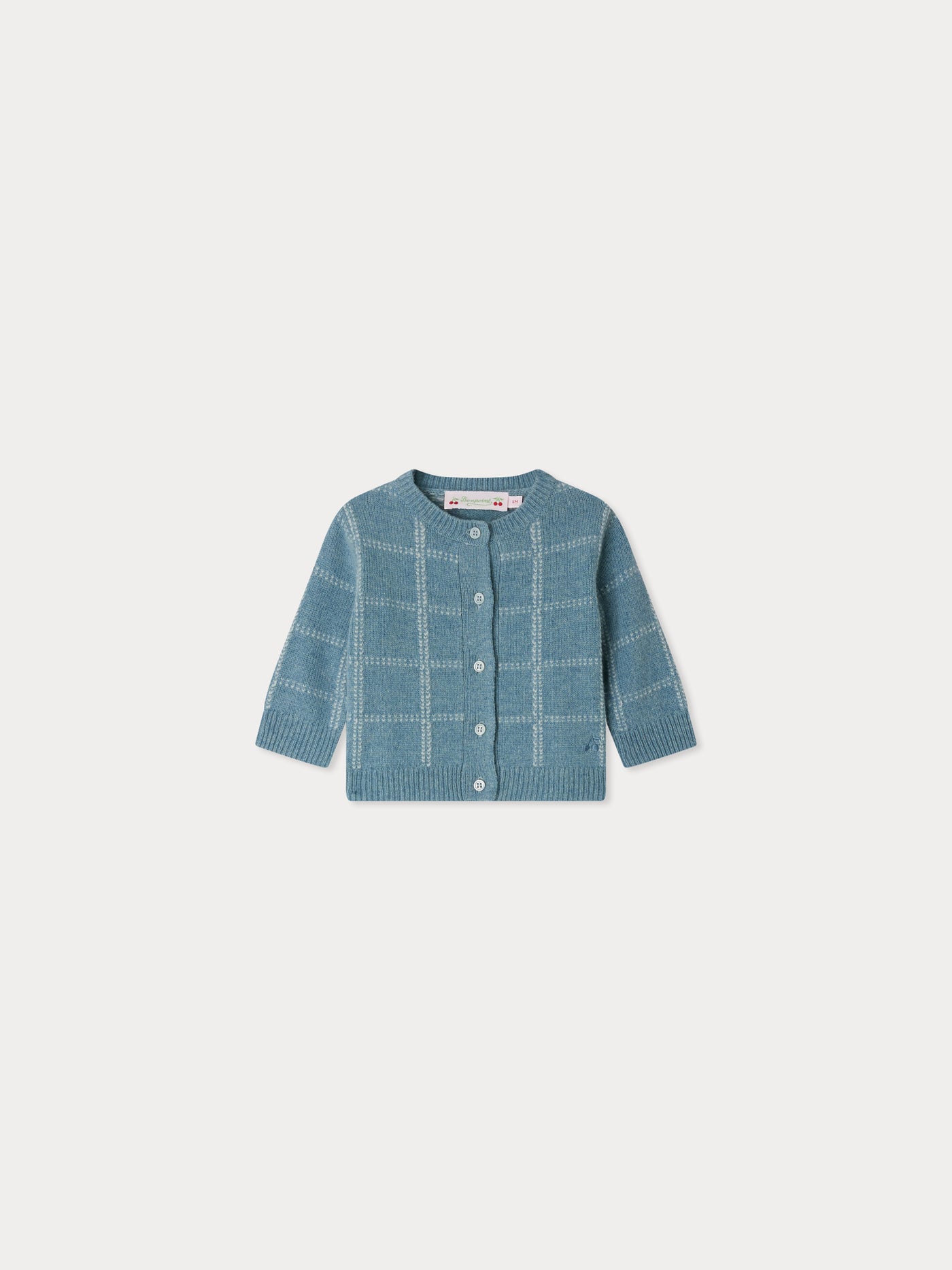 Jodina wool plaid cardigan