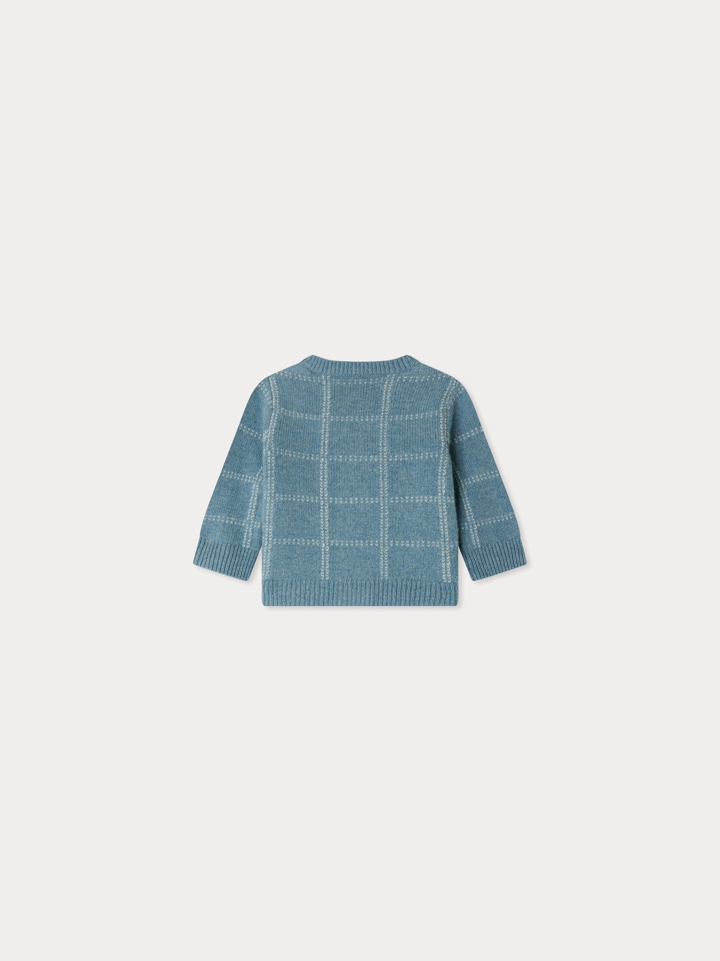 Jodina wool plaid cardigan