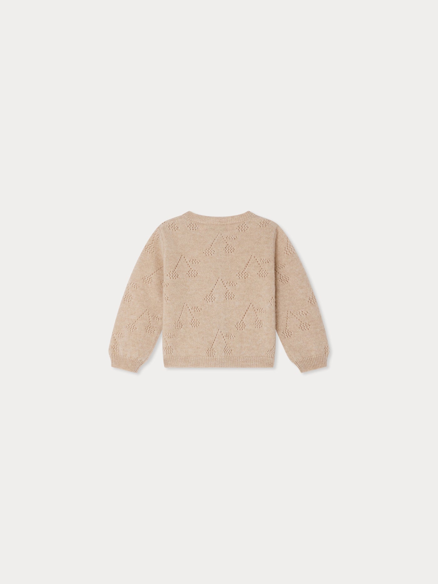 Tibile cherry pattern cashmere cardigan