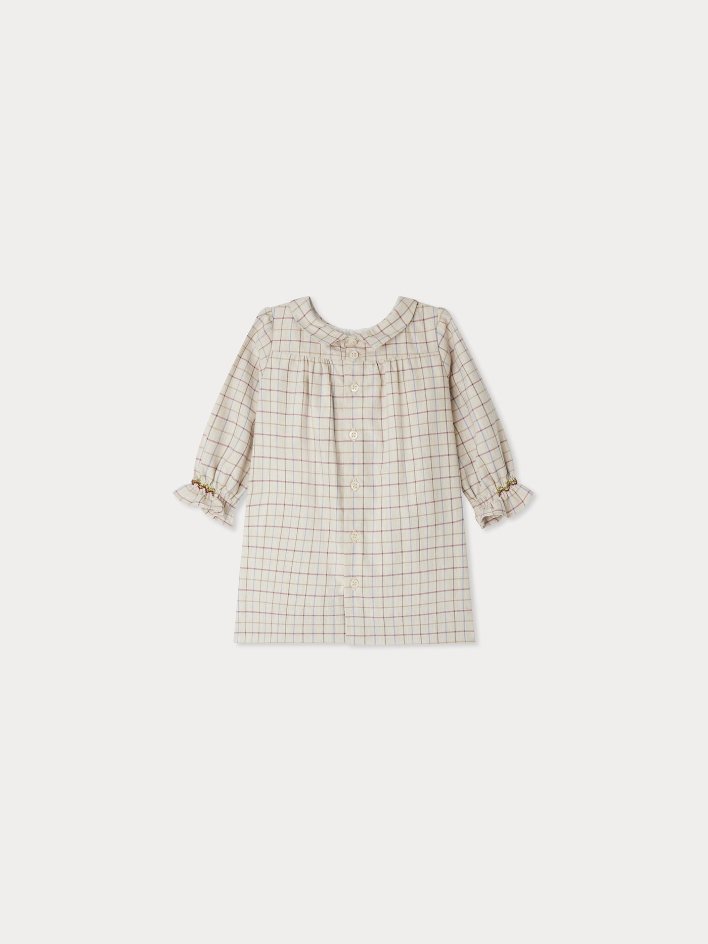 Juju smocked dress with checks
