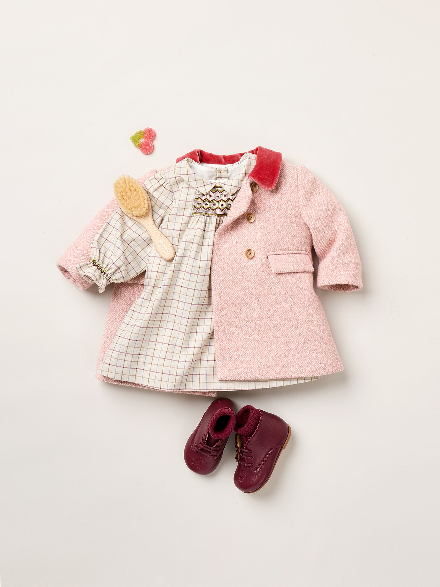 Juju smocked dress with checks