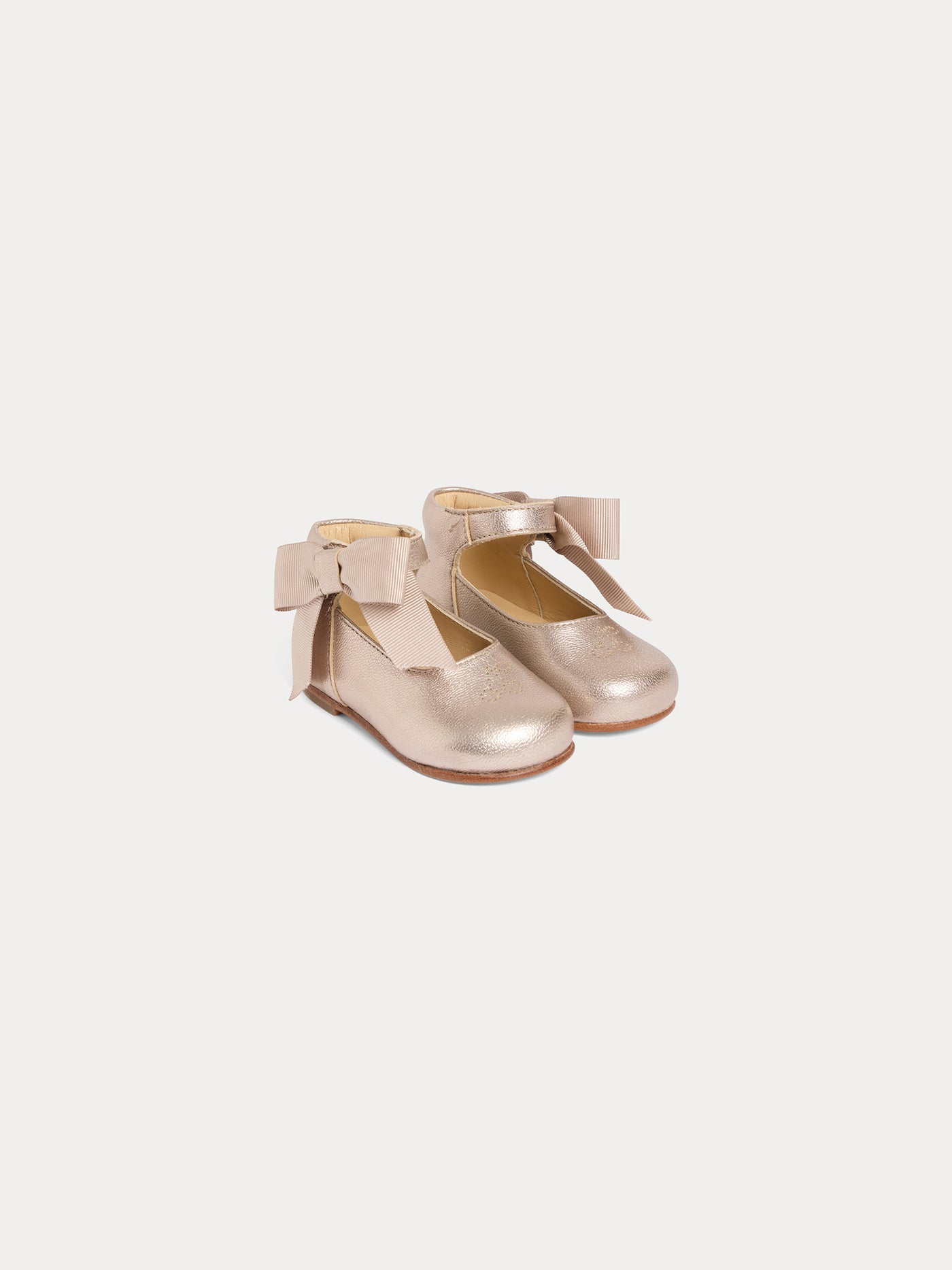 Jain first steps shoes in pink laminated leather