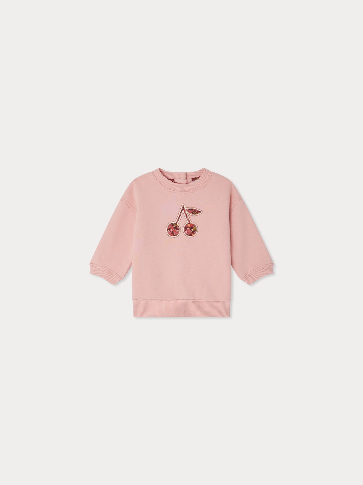 Dahlia sweatshirt with cherry in Liberty fabric in organic cotton
