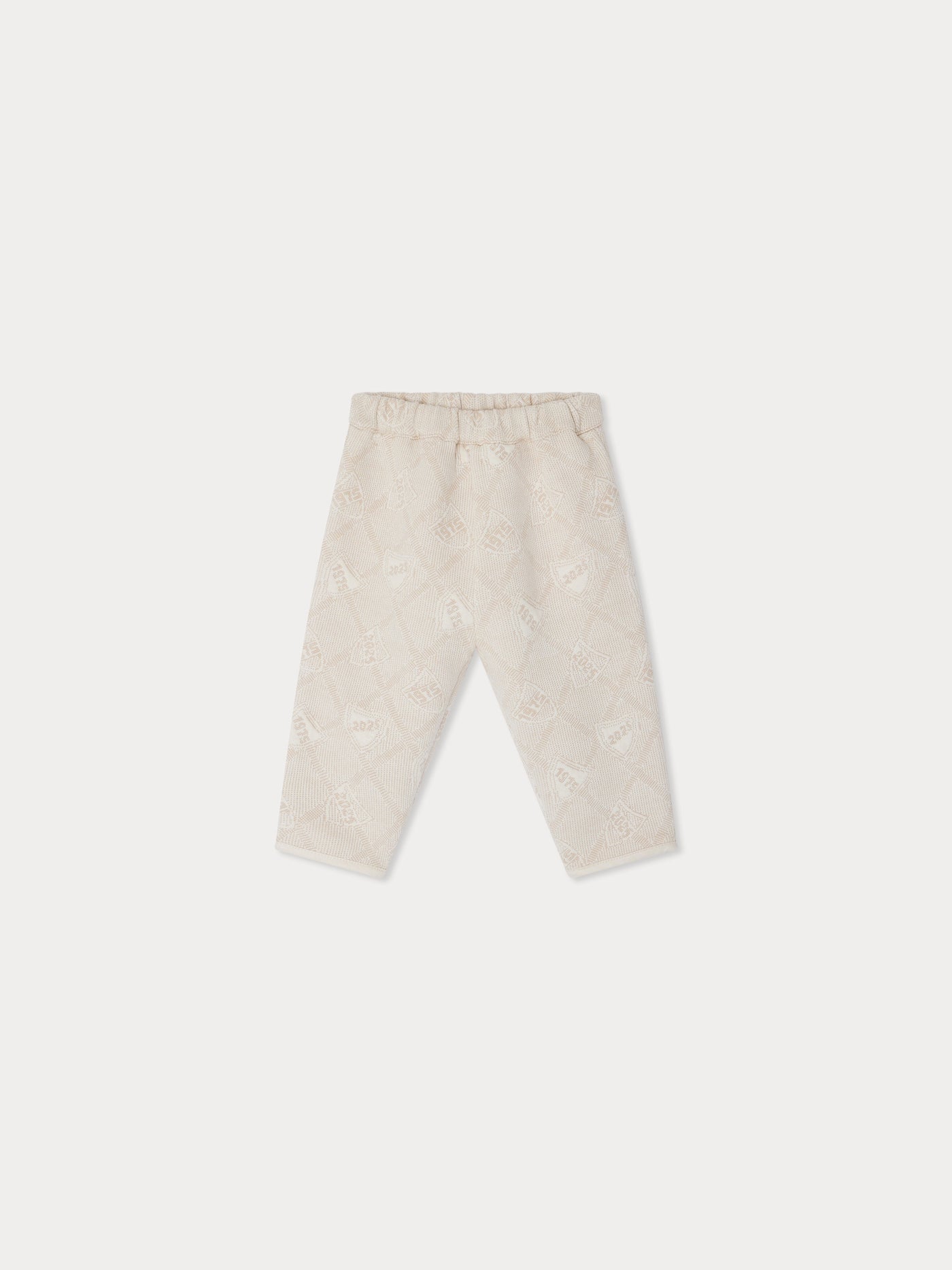 Elvin quilted jogging pants with jacquard pattern in organic cotton