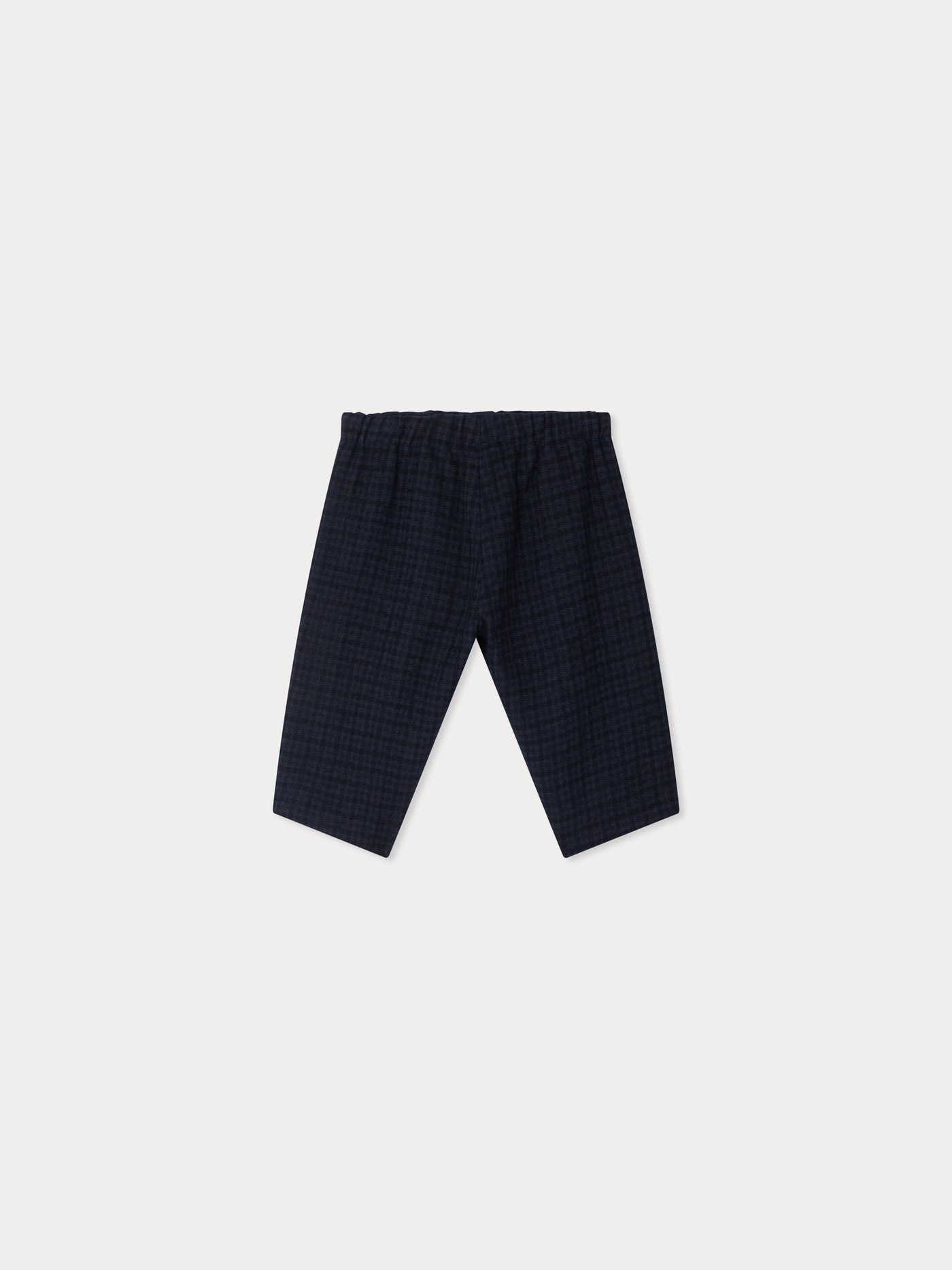 Dandy pants in tone-on-tone checks in organic cotton and wool