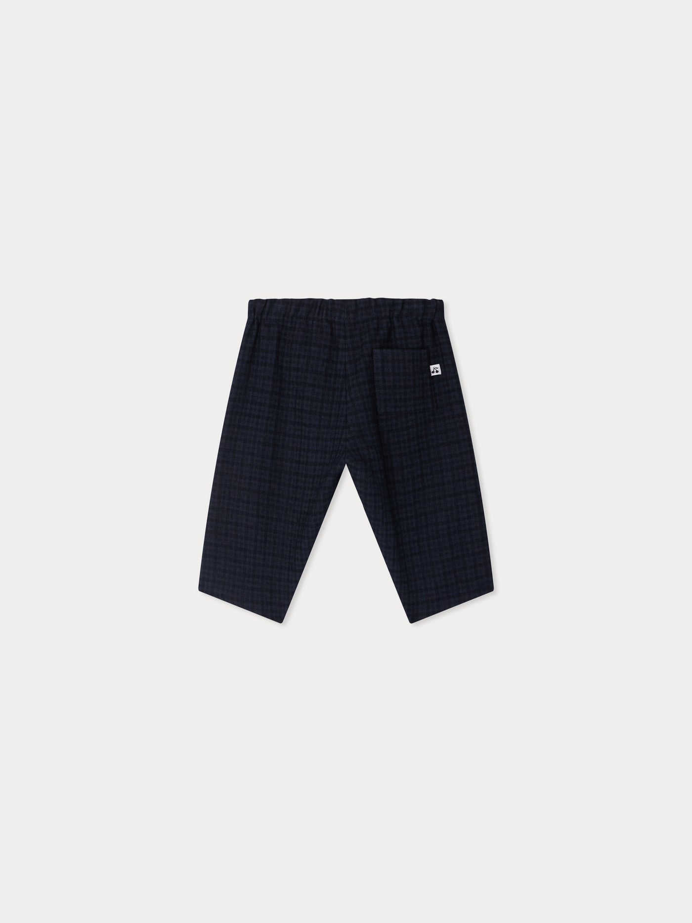 Dandy pants in tone-on-tone checks in organic cotton and wool