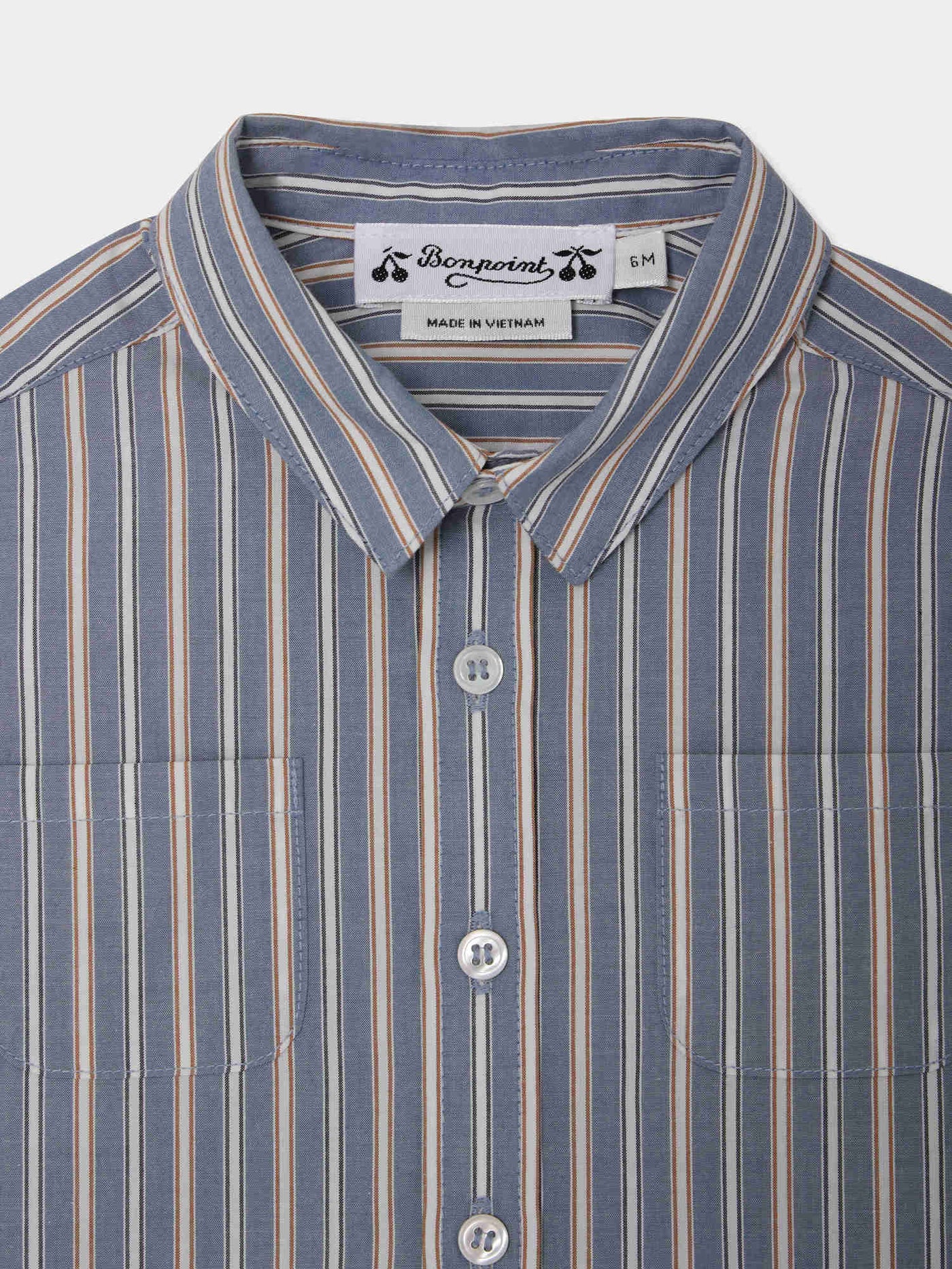 Mico striped shirt in organic cotton poplin