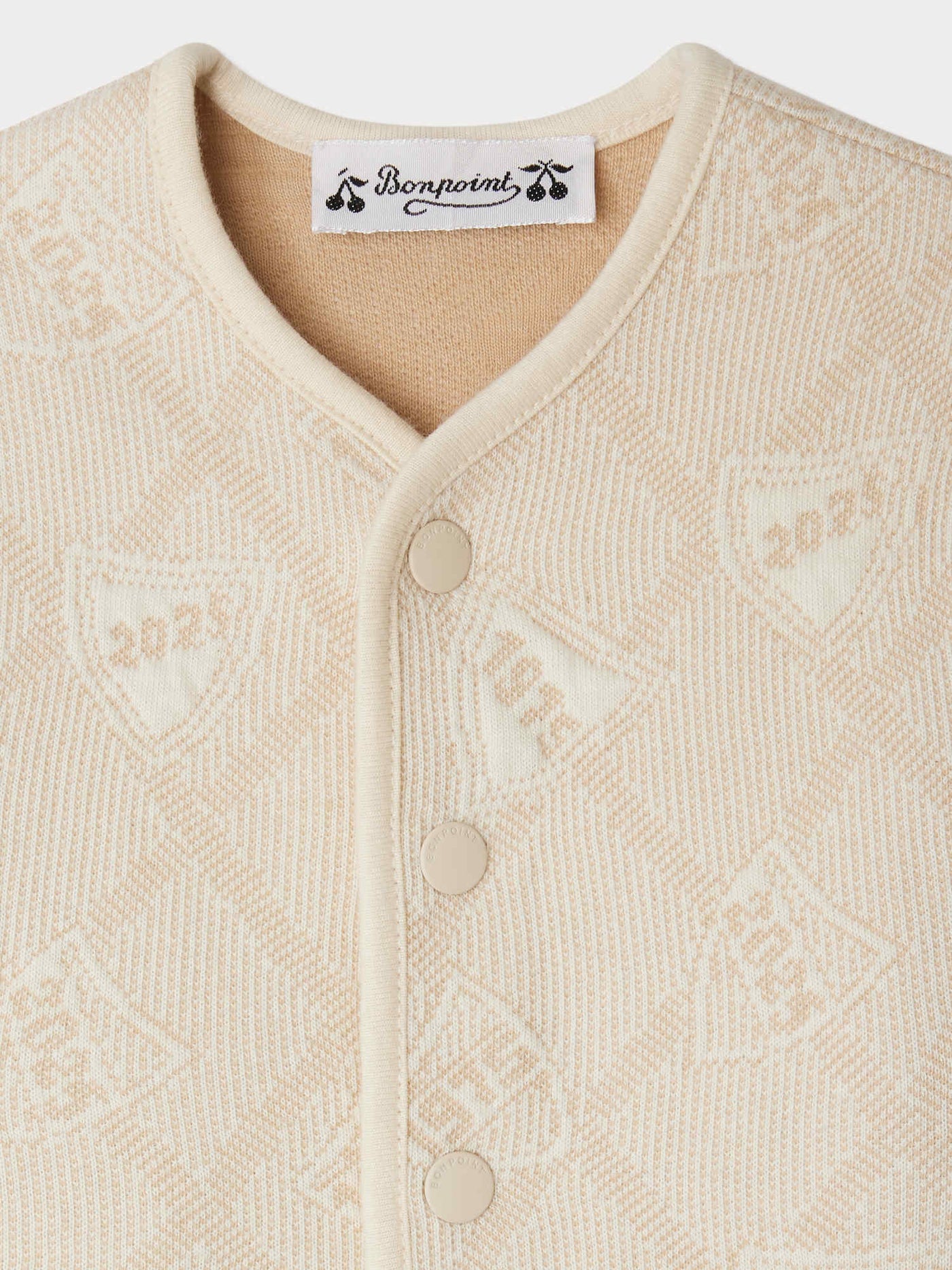 Eris quilted sweatshirt with jacquard pattern in organic cotton