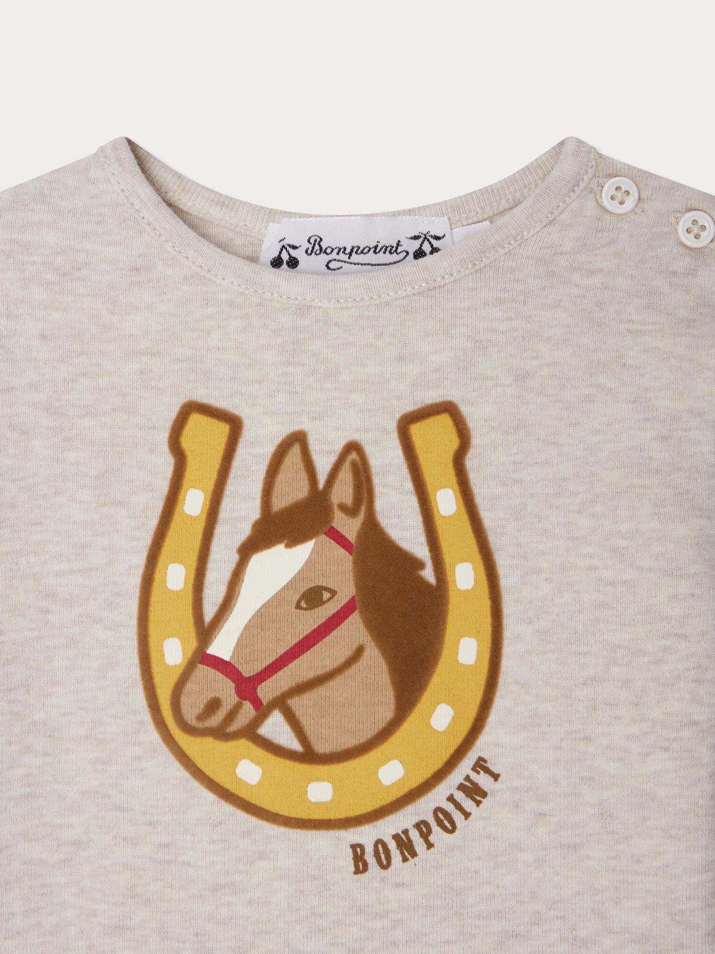 Tahsin Organic Cotton Horse Print T-Shirt