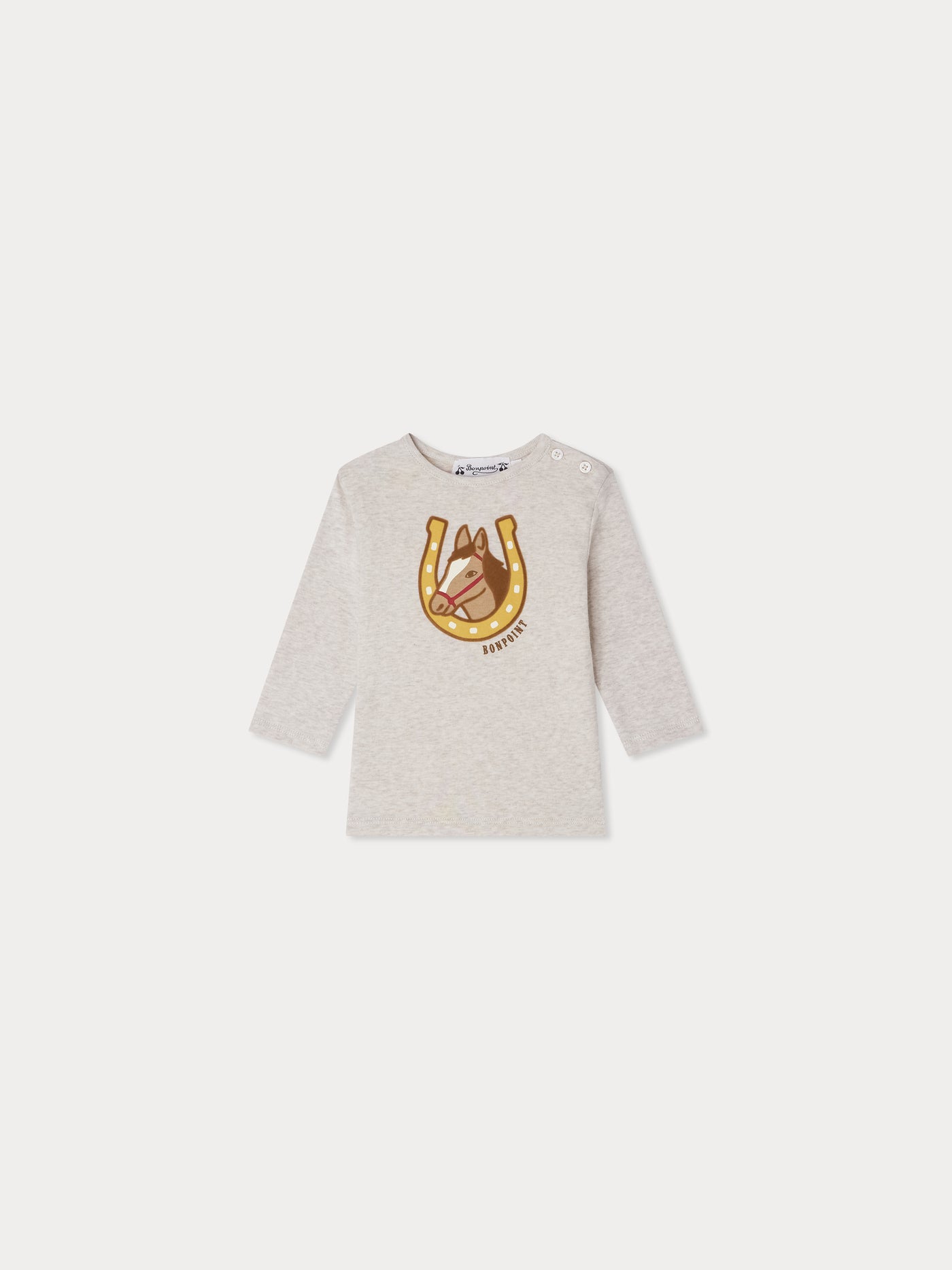 Tahsin Organic Cotton Horse Print T-Shirt