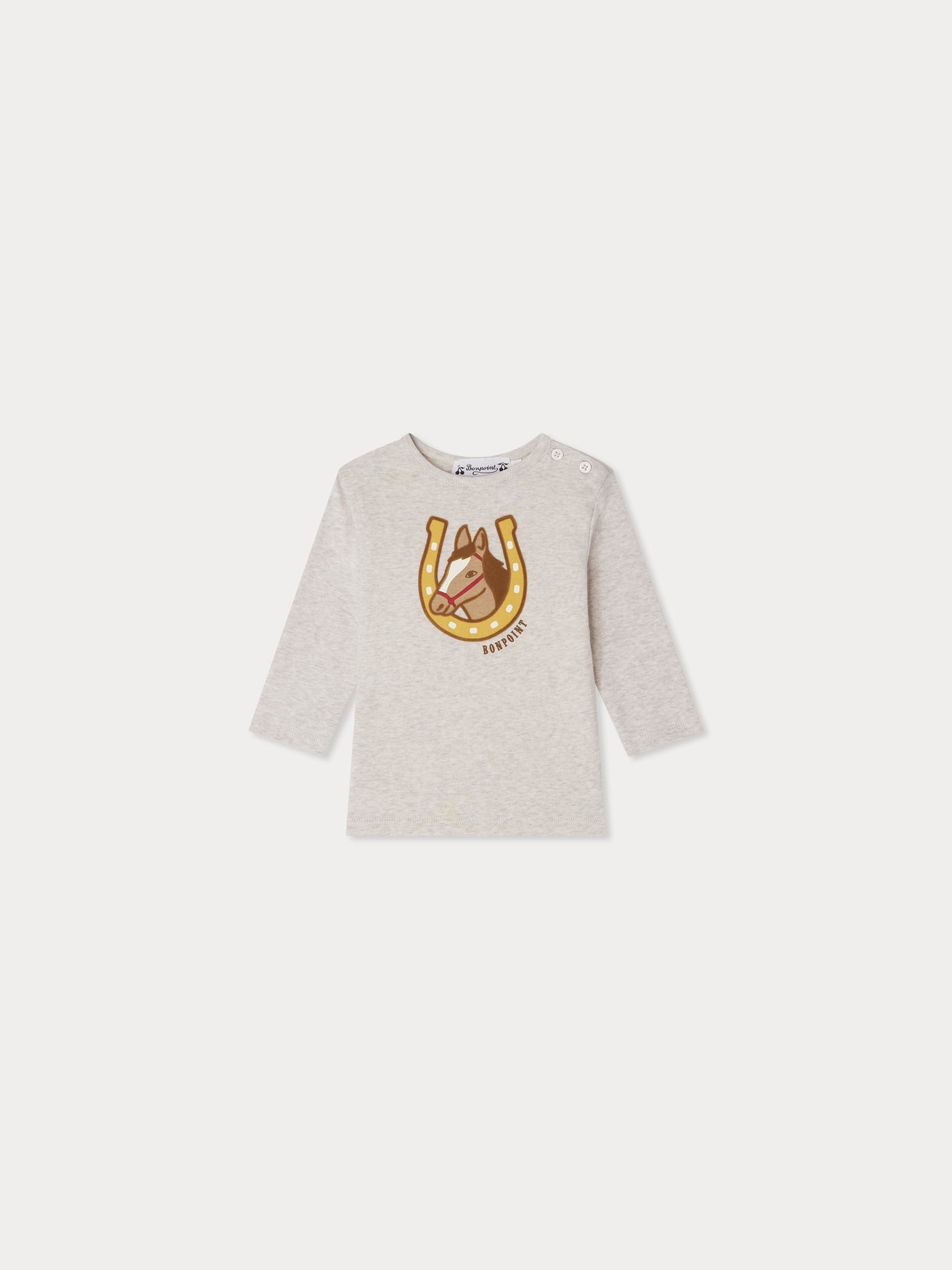 Tahsin Organic Cotton Horse Print T-Shirt