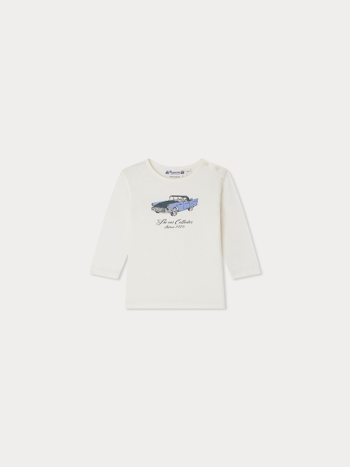 Tahsin T-shirt with car print in organic cotton