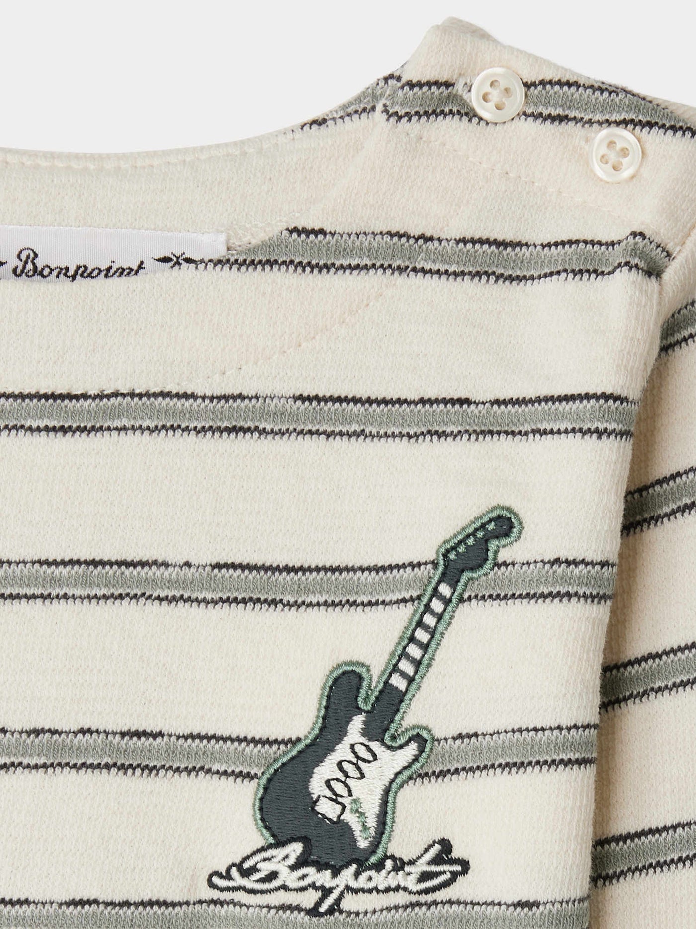 Tourbillon T-shirt with Guitar embroidery in organic cotton