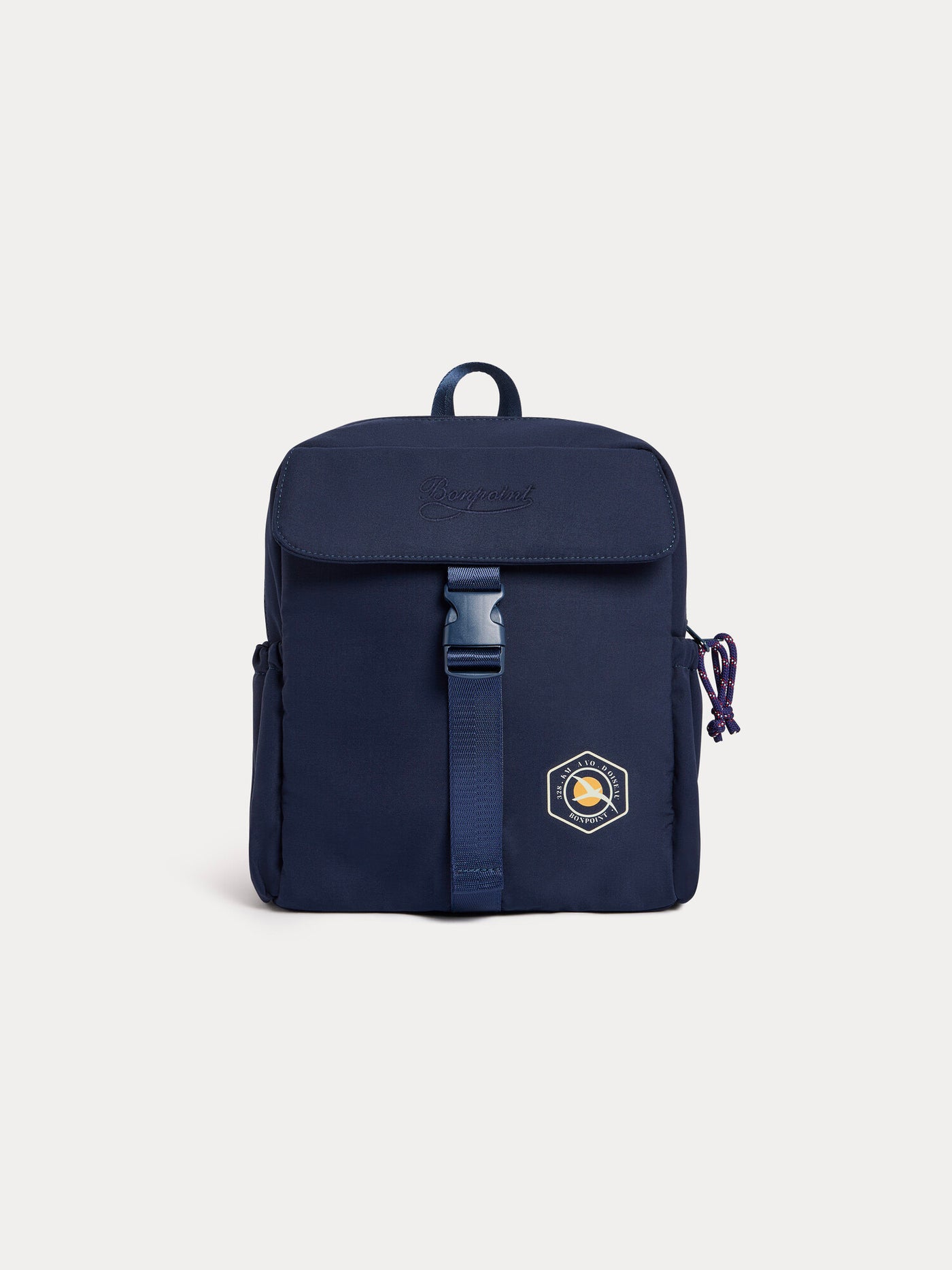 Marx quilted backpack with badges