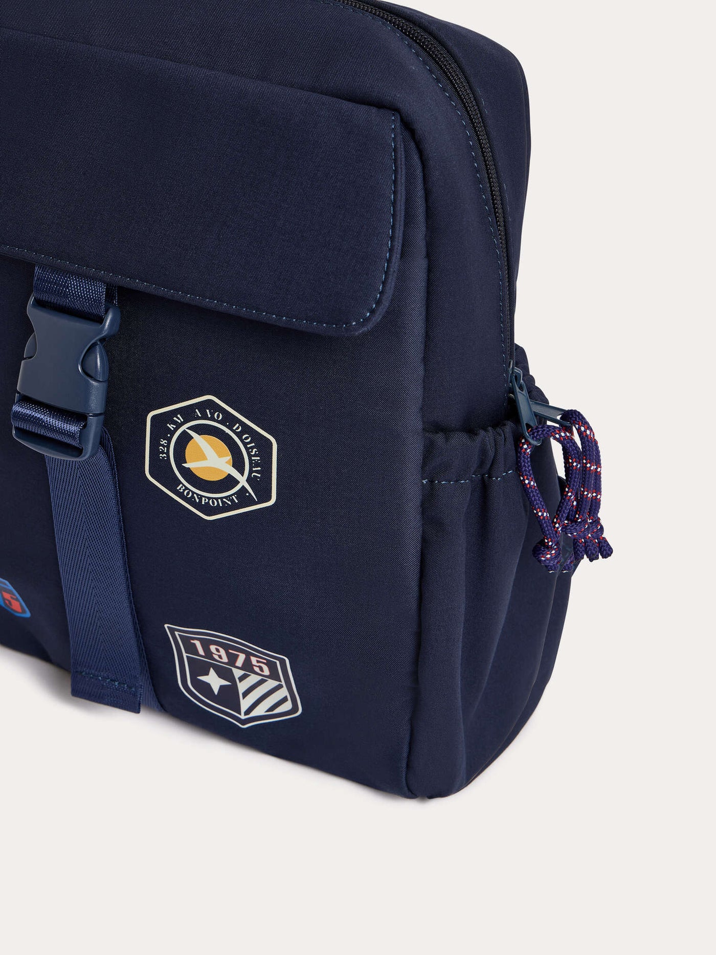 Marx quilted backpack with badges