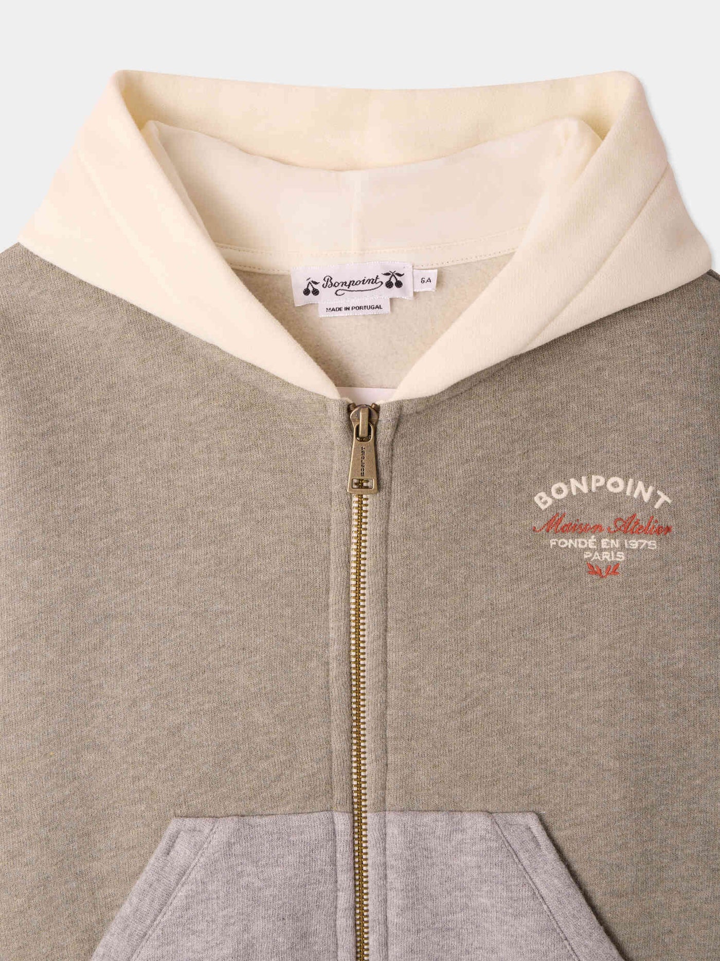 Elroy  heather khaki sweatshirt with zipper