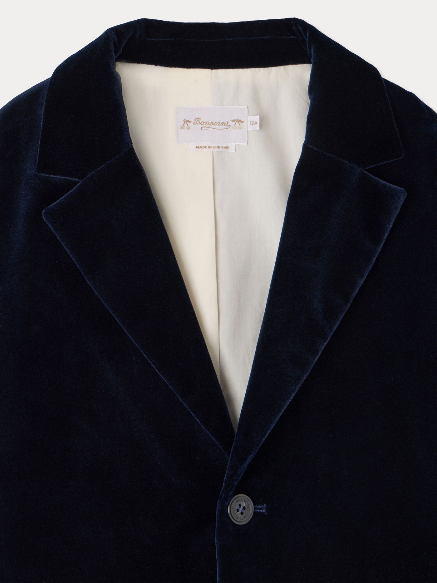 Teo tailored jacket in organic cotton velvet