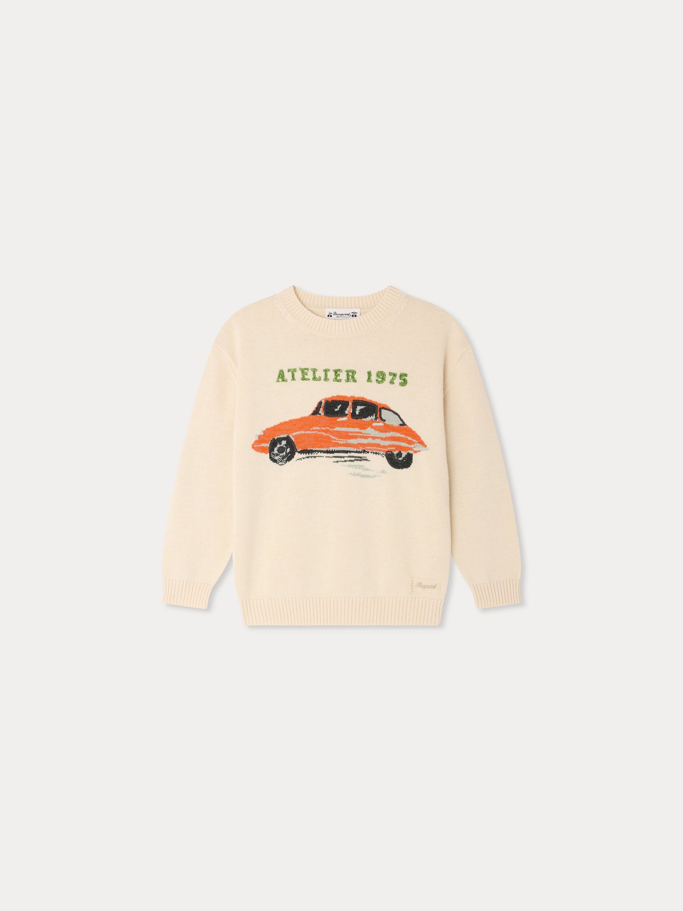 Martinez sweater with hand embroidered car