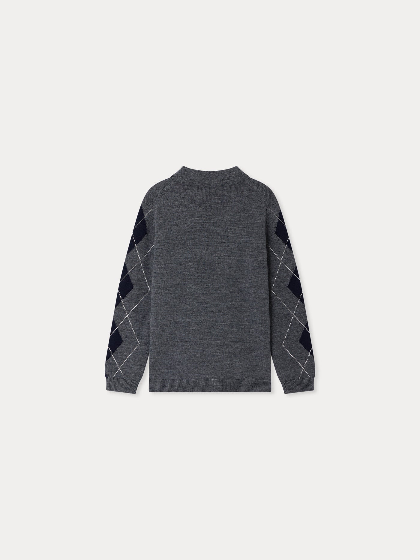 Morgan jumper with chequered V-neck