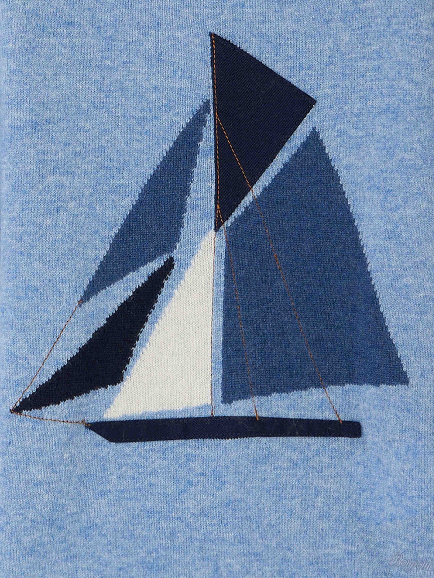 Maor cashmere sweater with boat motif