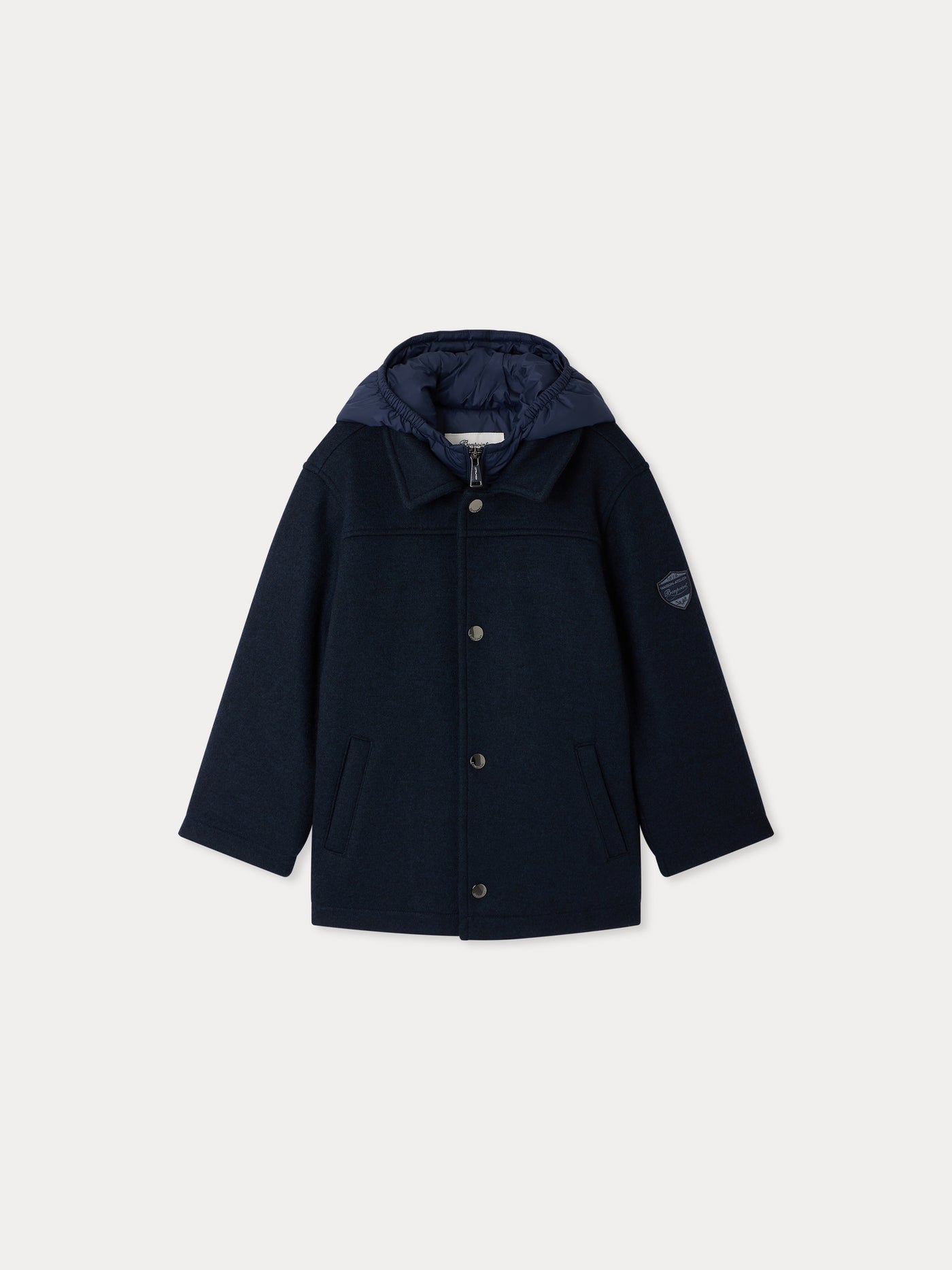 Milad bi-material zipped jacket