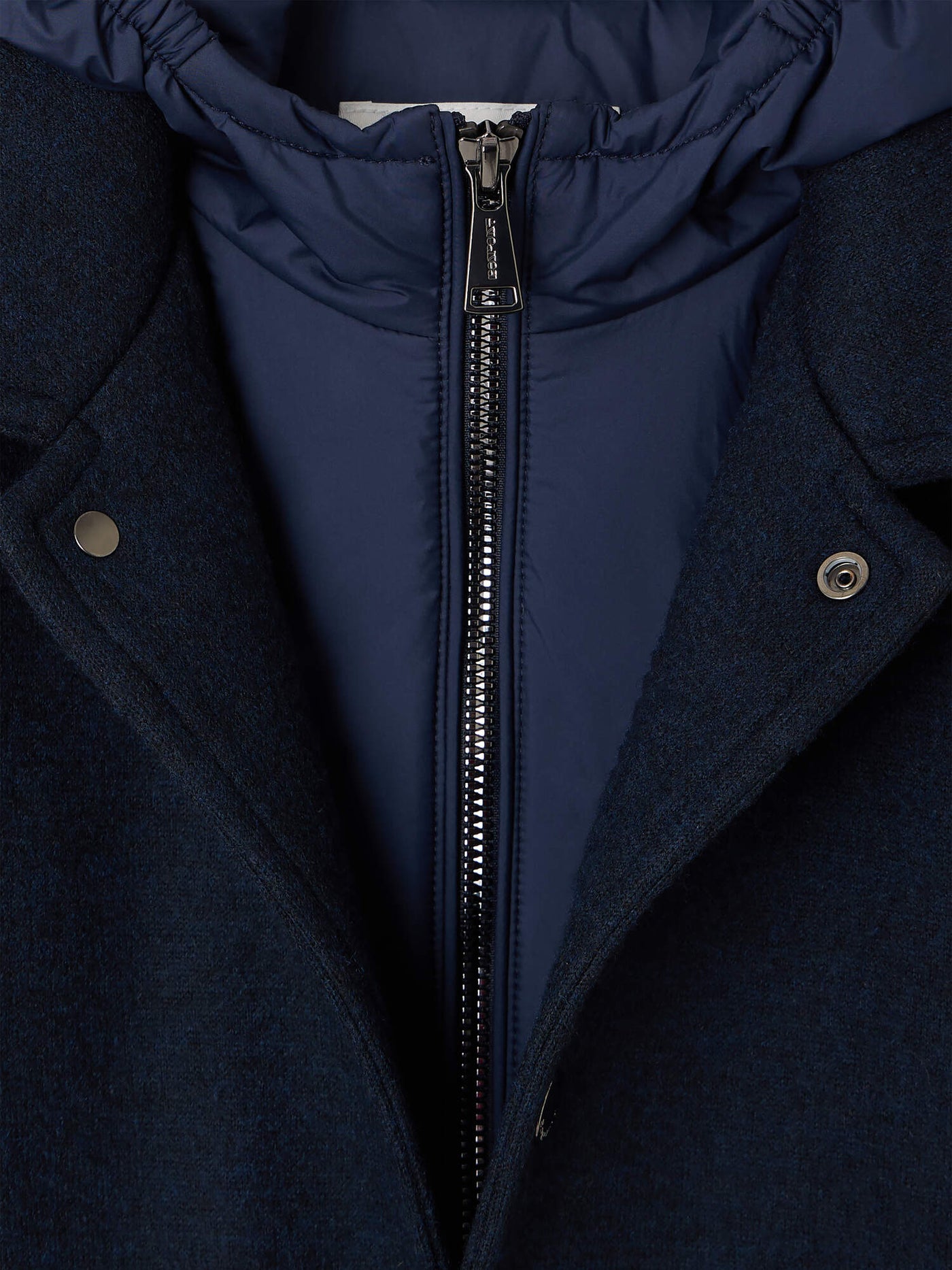 Milad bi-material zipped jacket