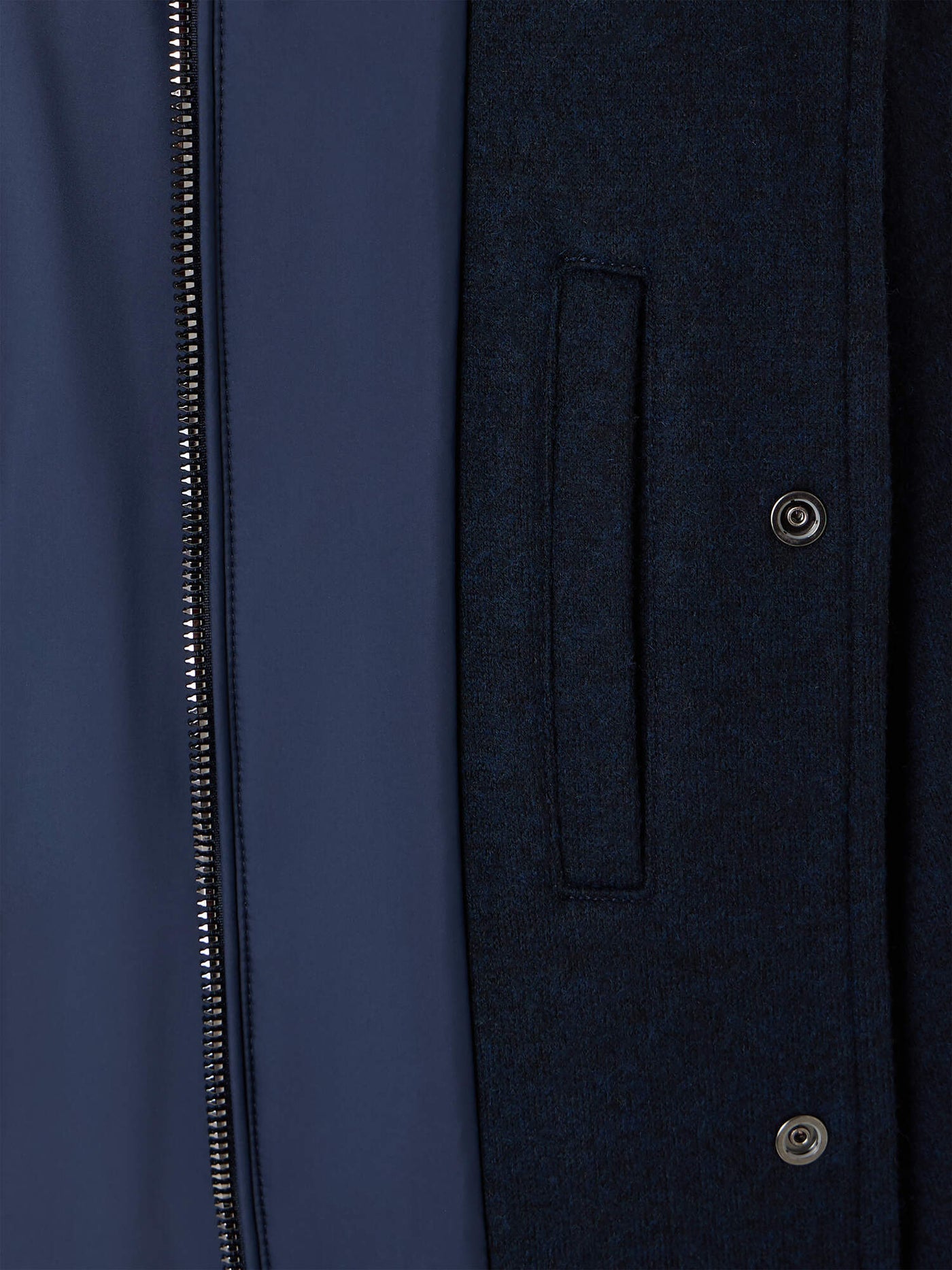 Milad bi-material zipped jacket