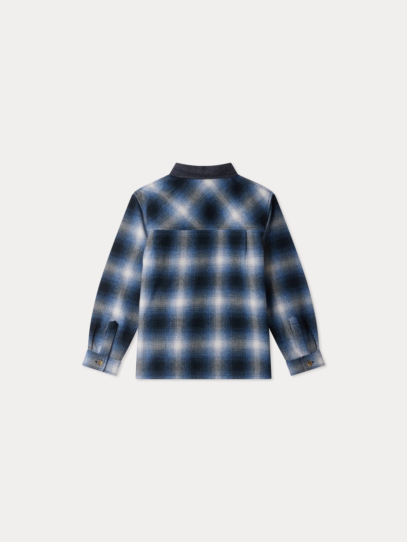 Bonpoint x Maison Kitsuné Malek checkered shirt in organic cotton