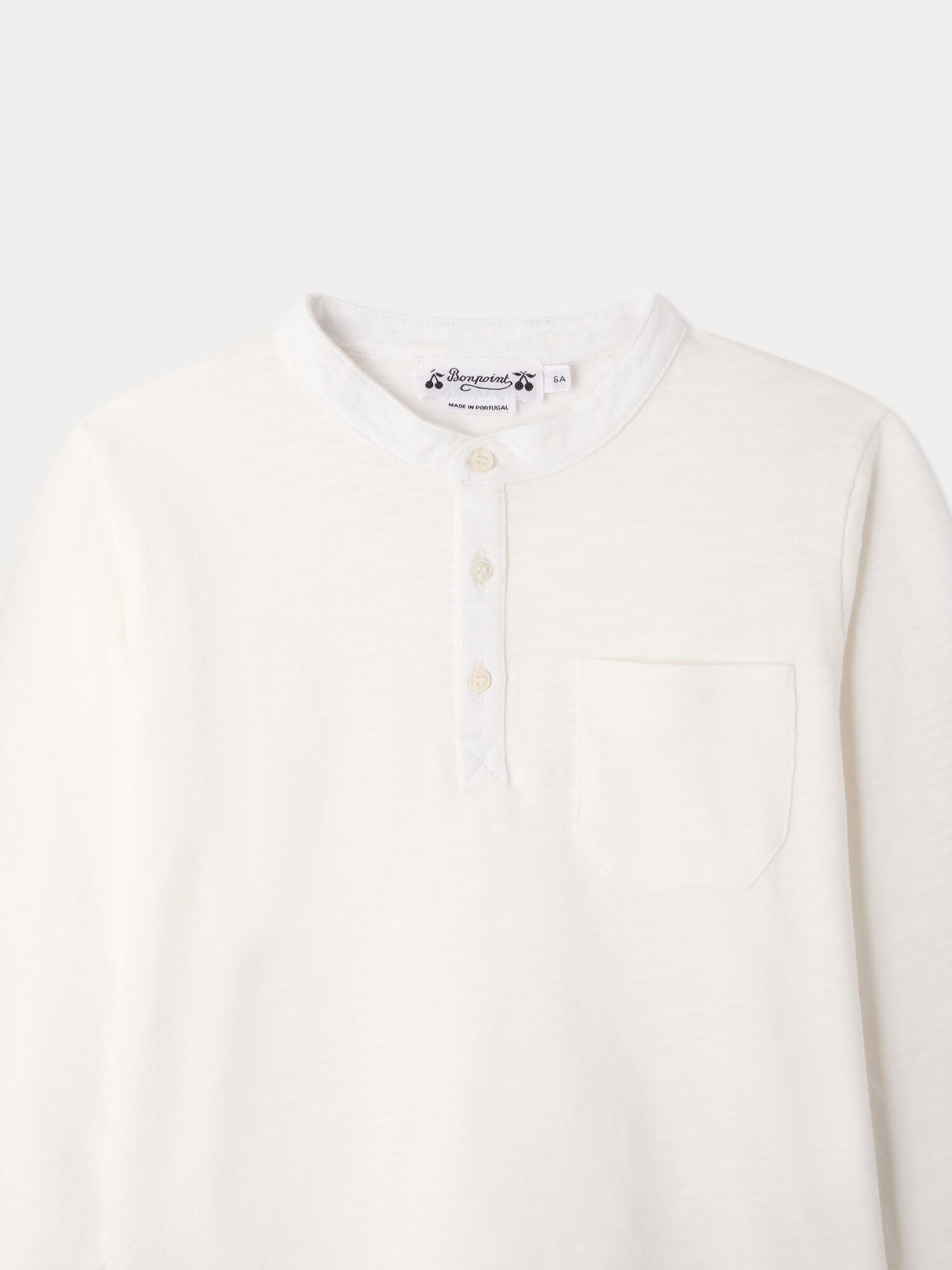 Jartiste organic cotton T-shirt with buttoned collar