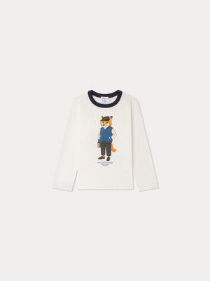 Bonpoint x Maison Kitsuné Tadda fox print T-shirt in organic cotton