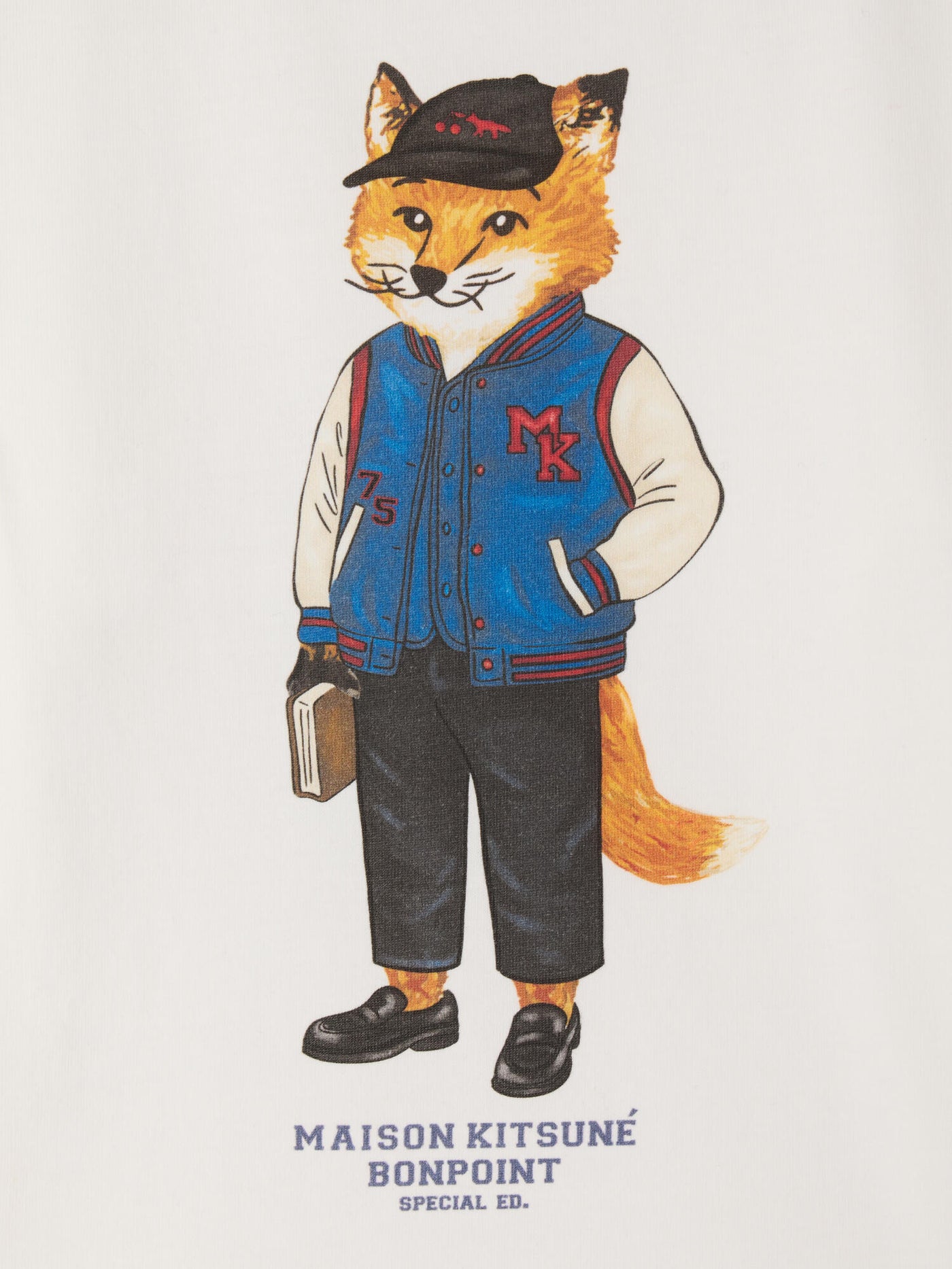 Bonpoint x Maison Kitsuné Tadda fox print T-shirt in organic cotton