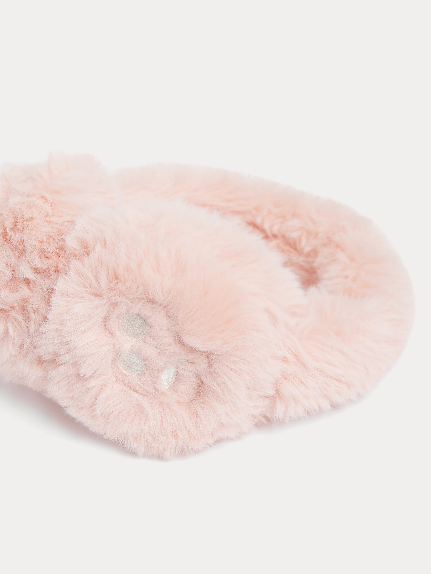 Mailina cherry-embroidered faux fur earmuffs