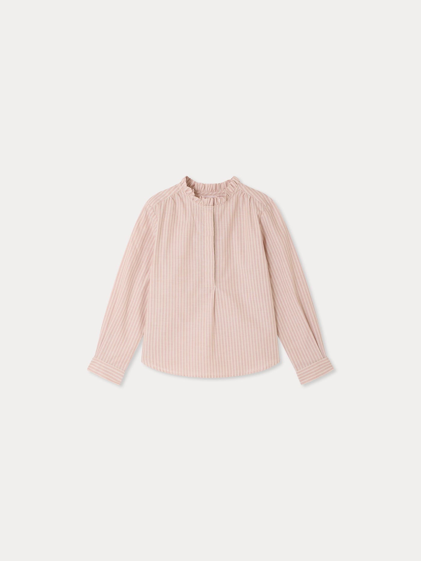 Murgundy striped blouse in organic cotton