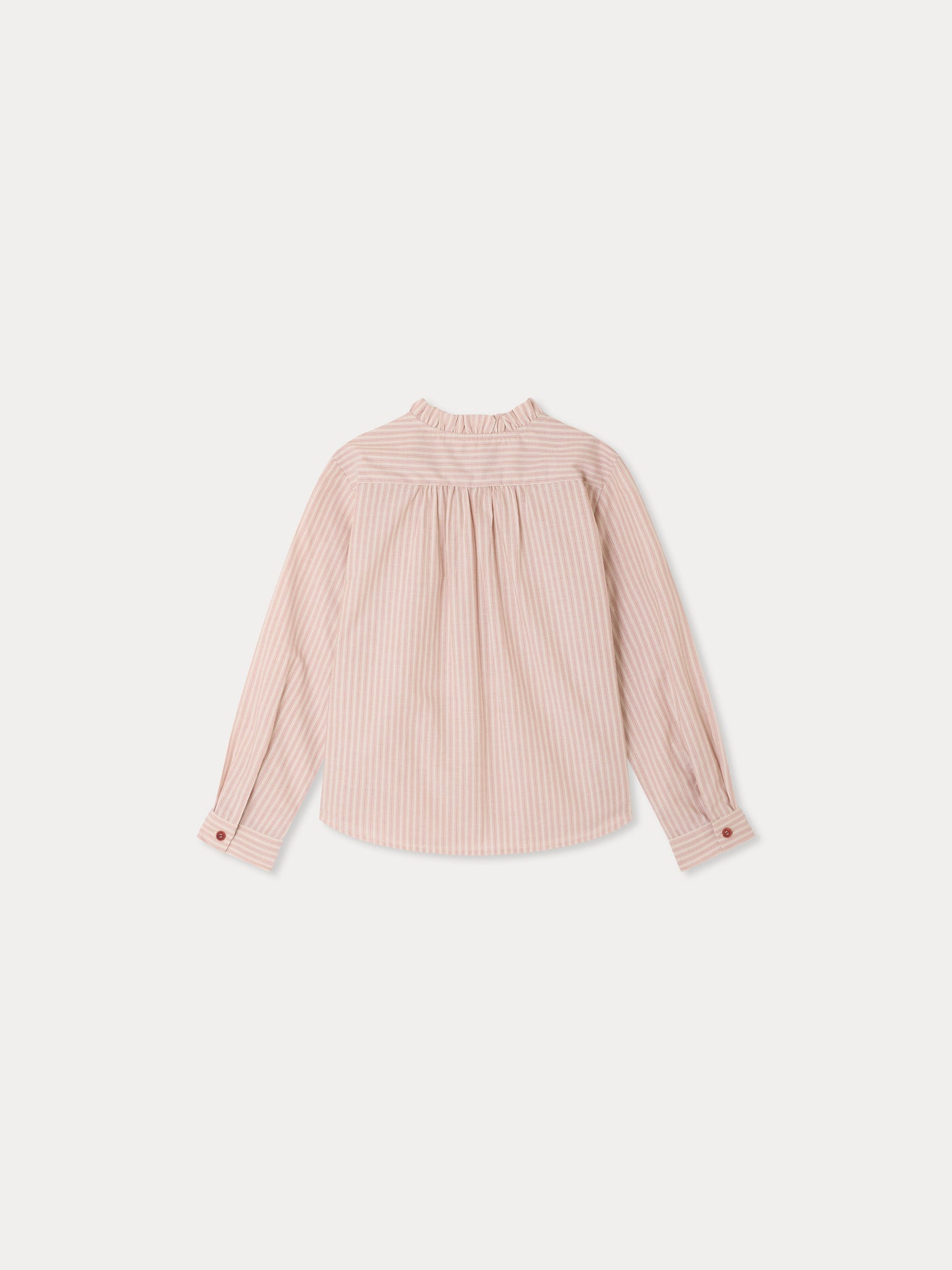Murgundy striped blouse in organic cotton