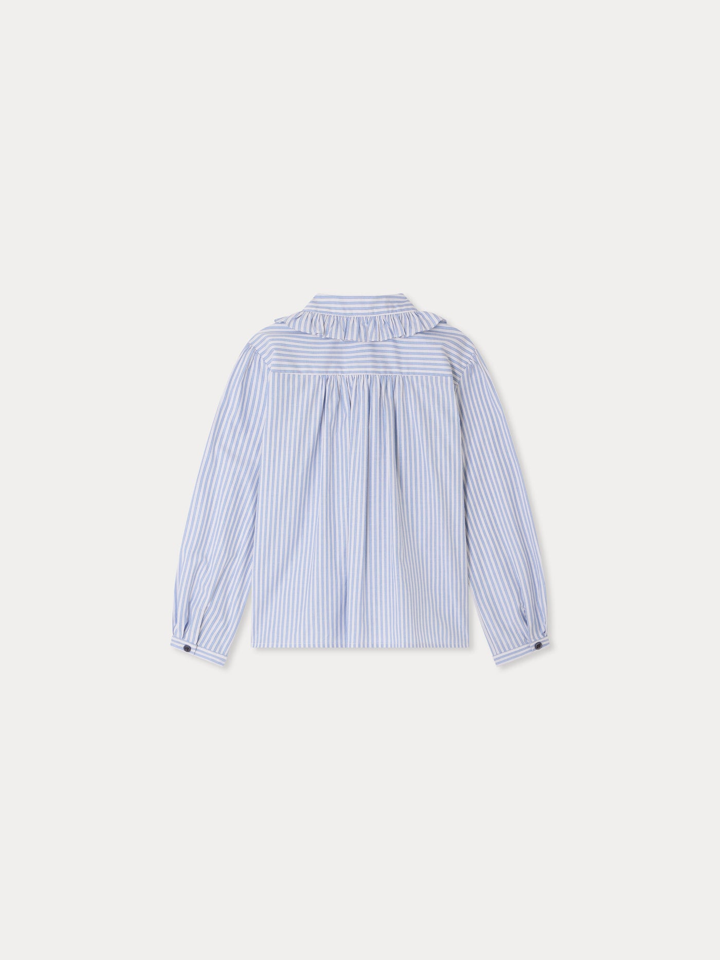 Mayles blouse with stripes and ruffled collar