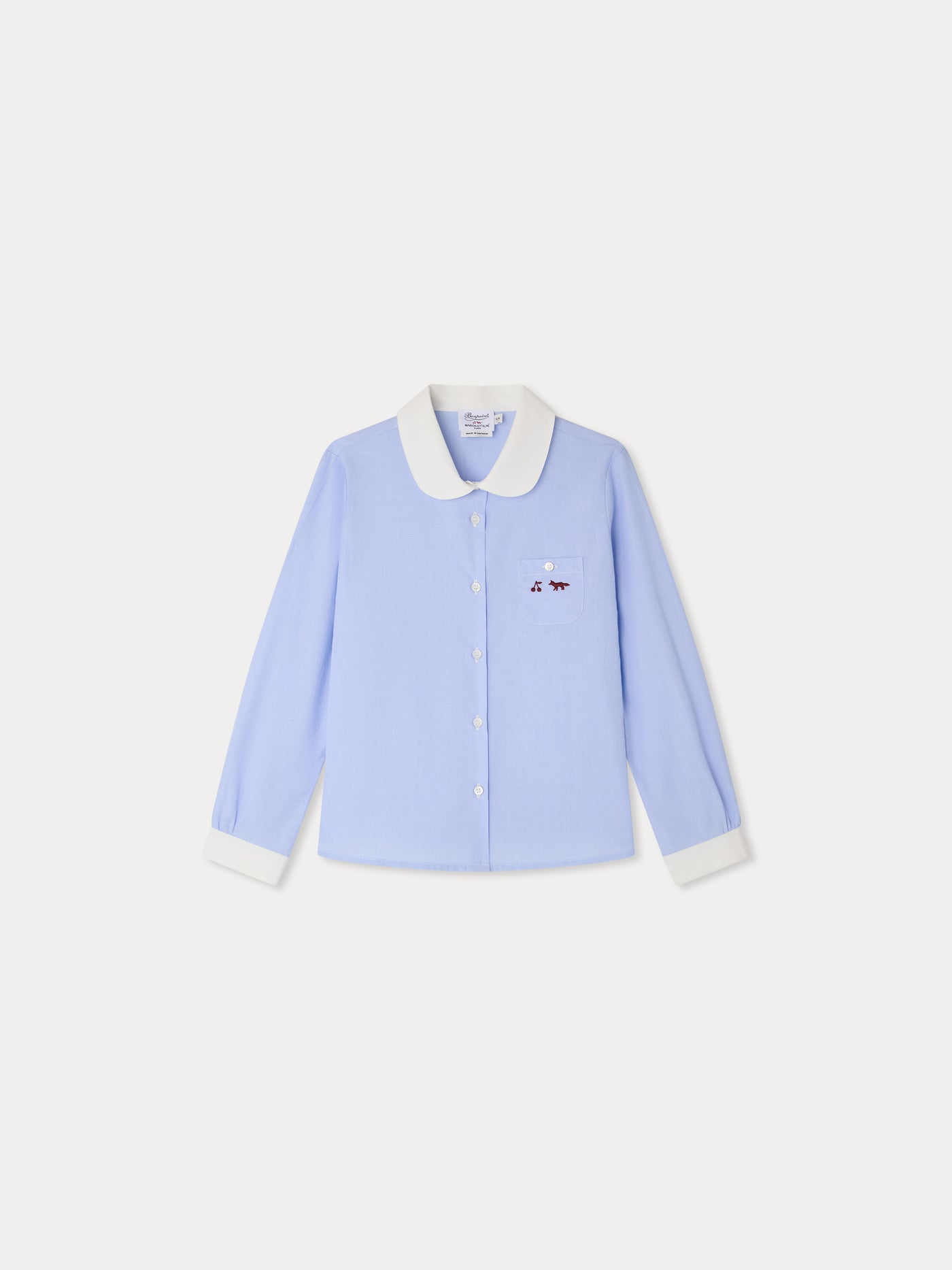 Bonpoint x Maison Kitsuné Marlene embroidered blouse, organic cotton