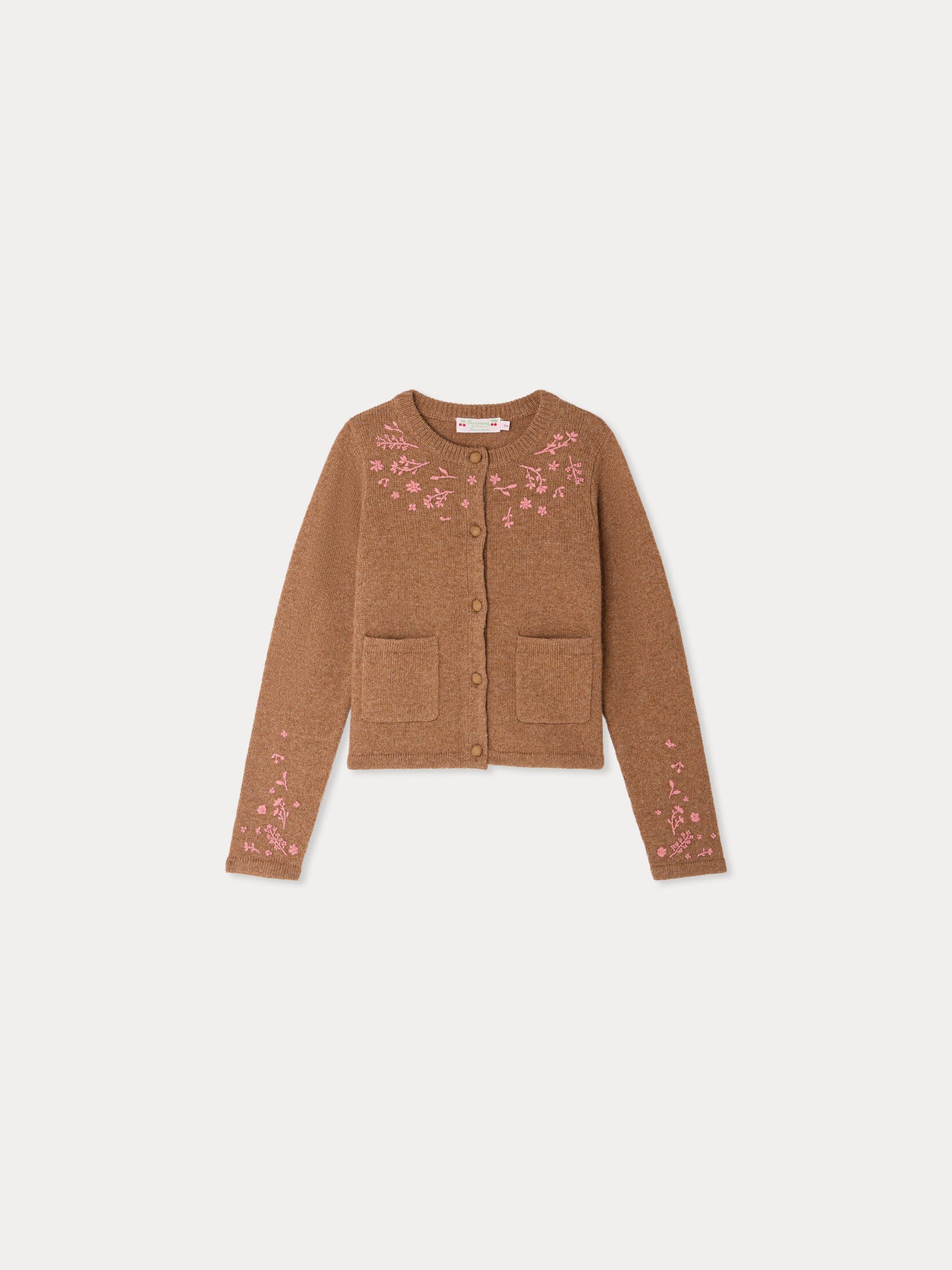 Madelia cardigan with hand-embroidered flowers