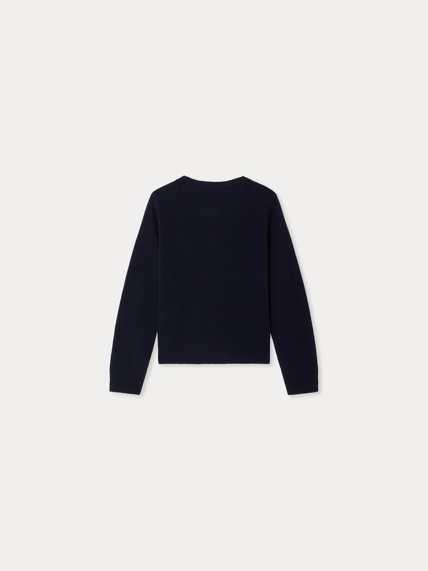 Cardigan Marisha navy with hand-embroidered cherries and pearls in cashmere