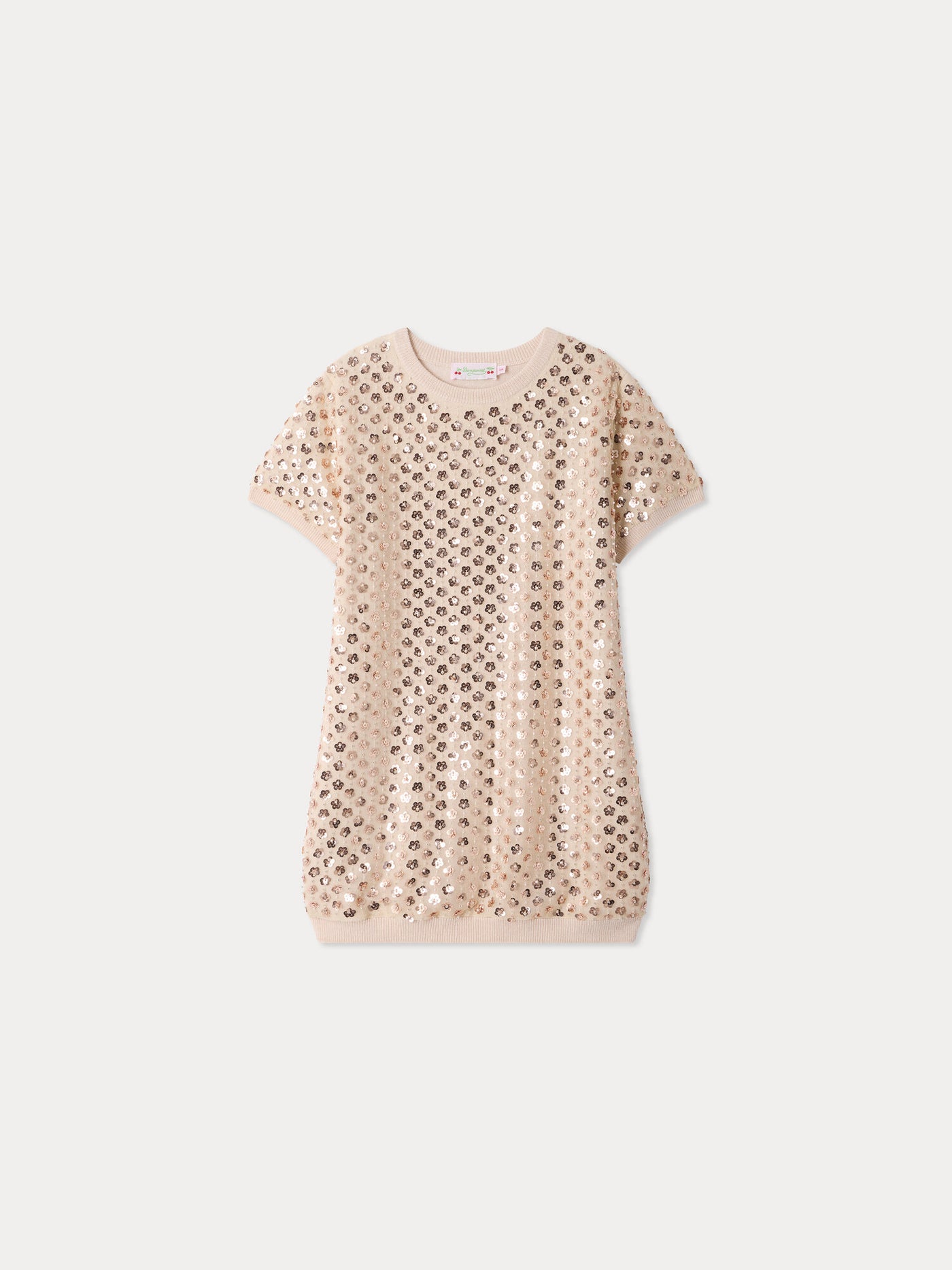 Dress Marlise in knit with sequined tulle