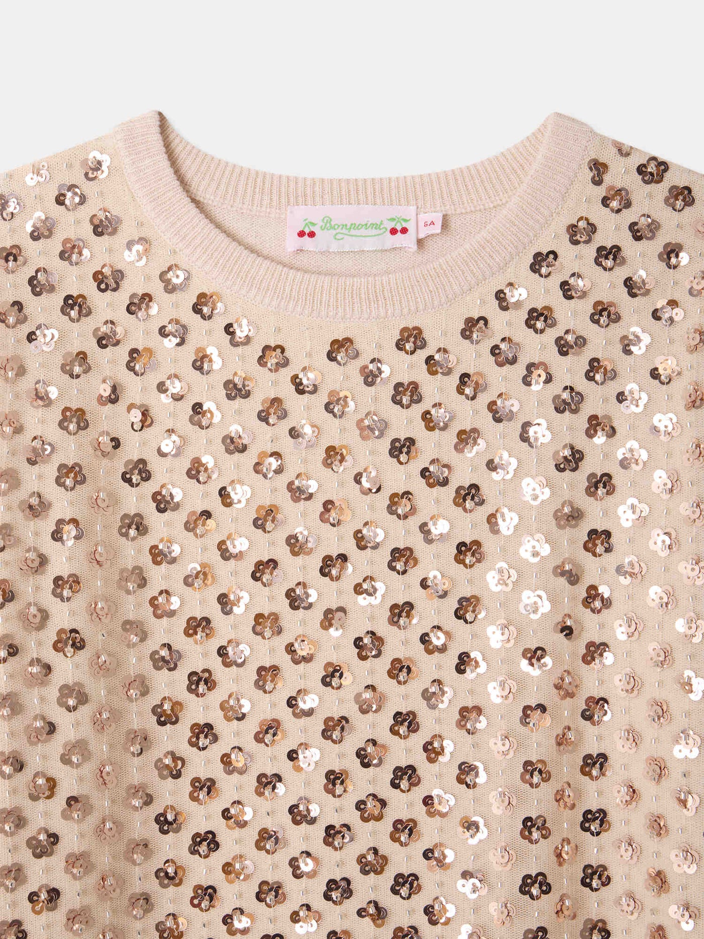 Dress Marlise in knit with sequined tulle