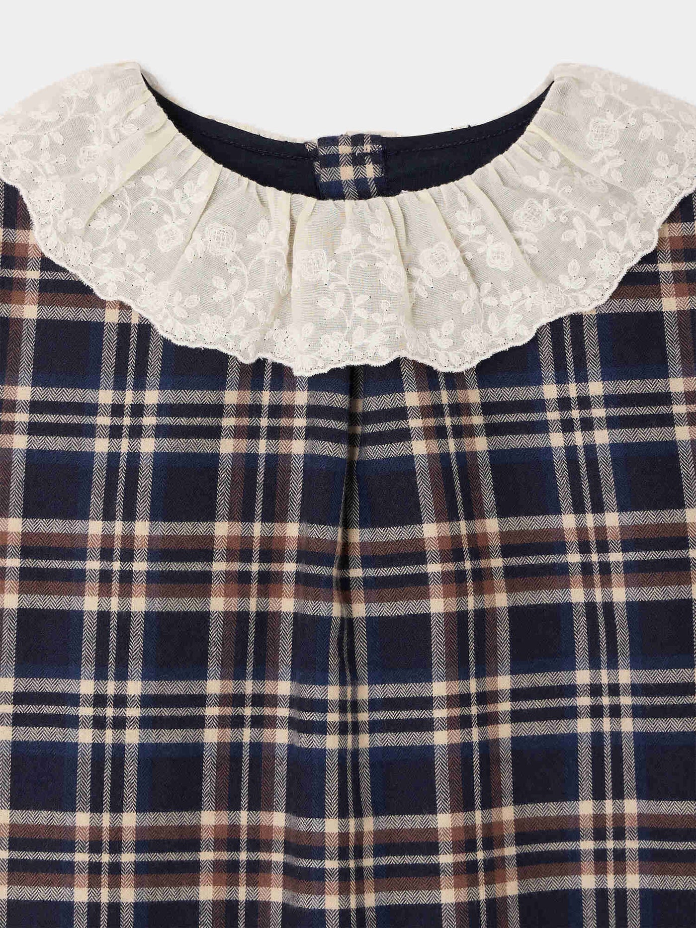 Baptistine checked dress in organic cotton