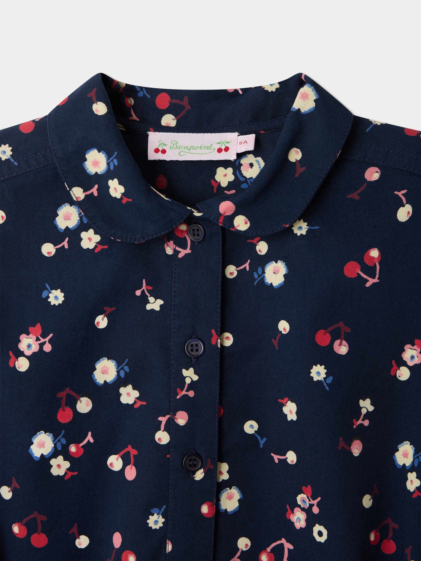 Milaine dress with Peter Pan collar in organic cotton twill