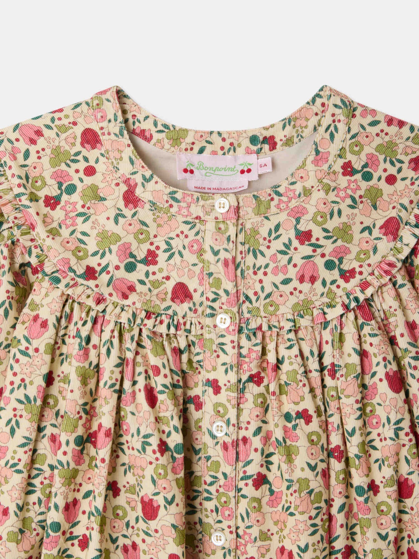 Mavis dress with a ruffled collar