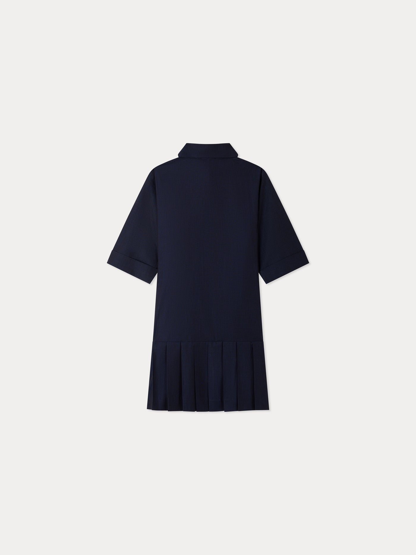 Maribelle shirt dress pleated and hand-embroidered