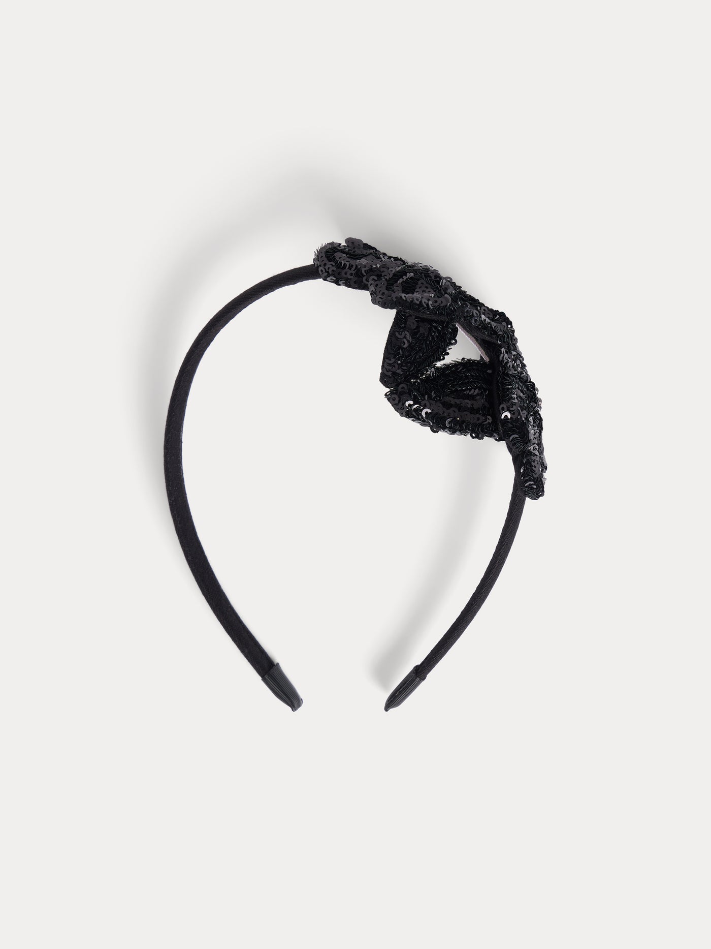 Headband Lamine with embroidered flowers and sequins